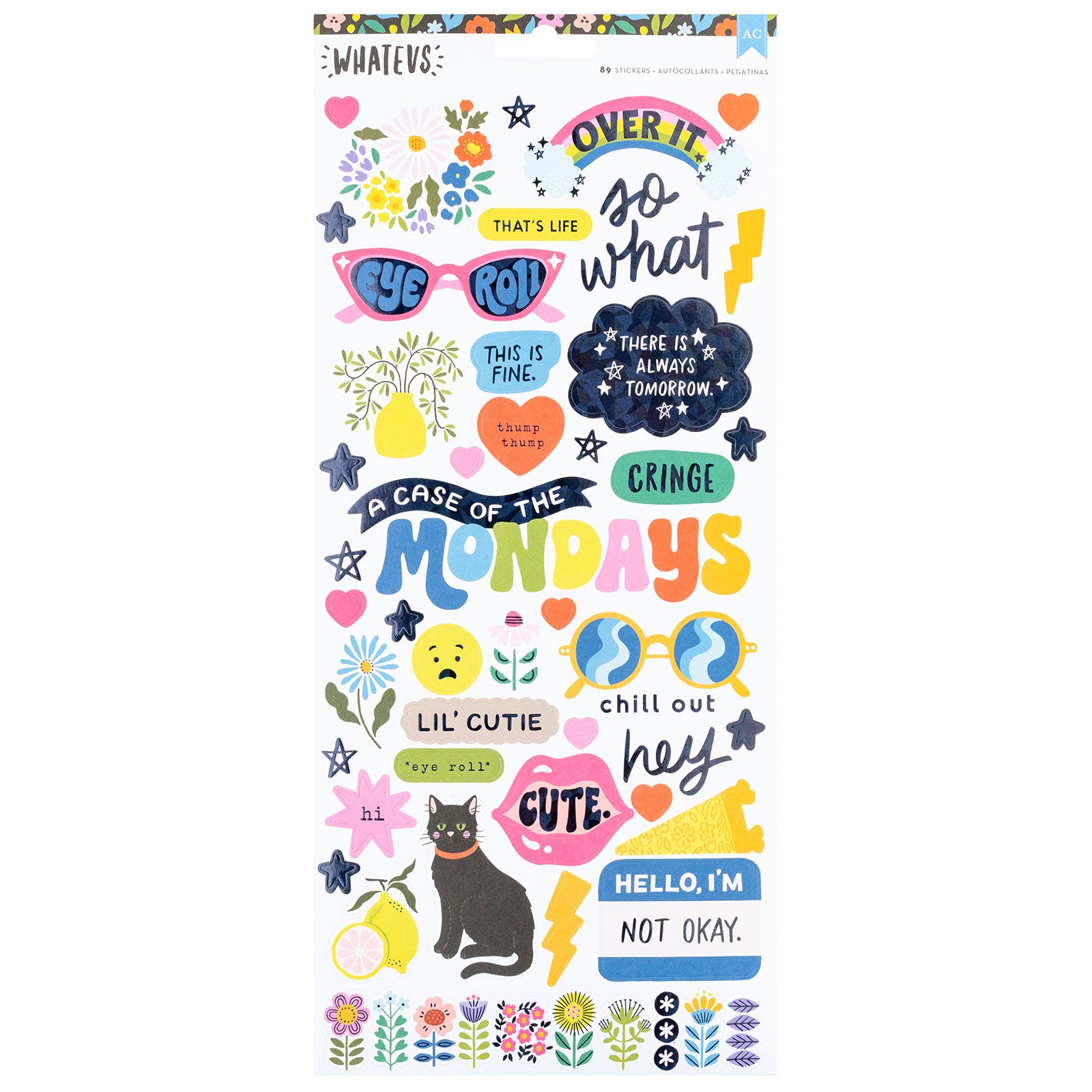 American Crafts Whatevs Icon Stickers - 89 Piece