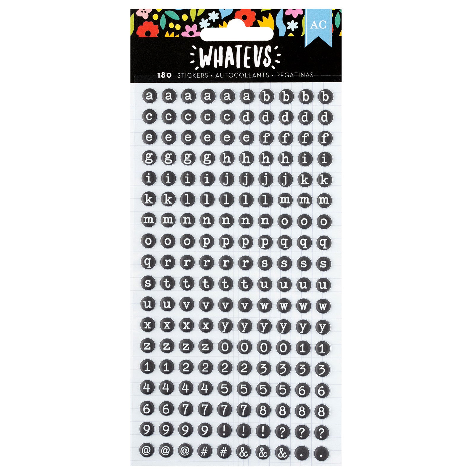 Whatevs Alphabet Sticker Set