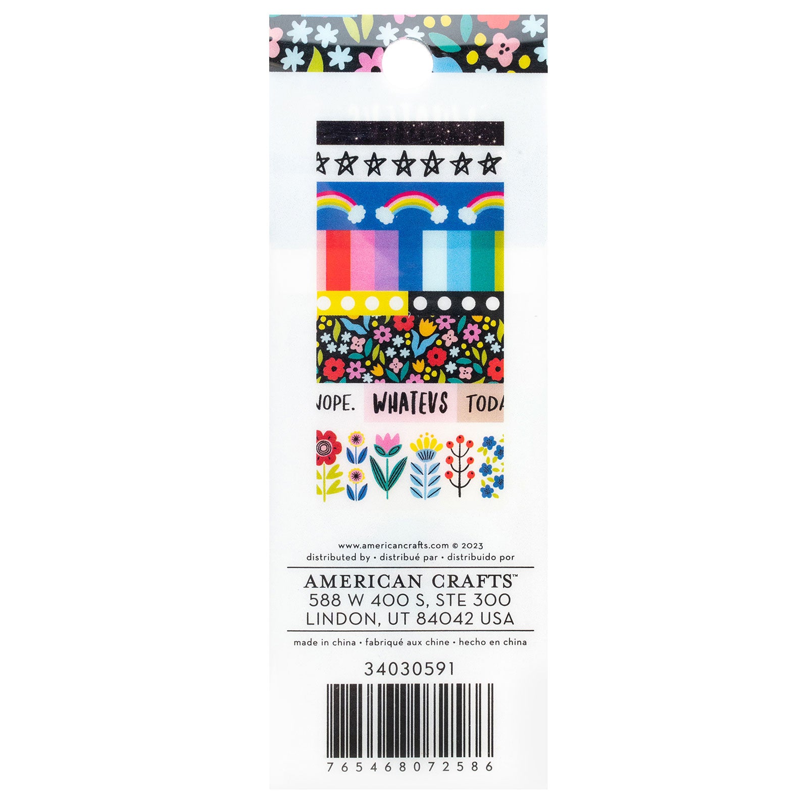 American Crafts Whatevs Washi Tape - 8 Pack