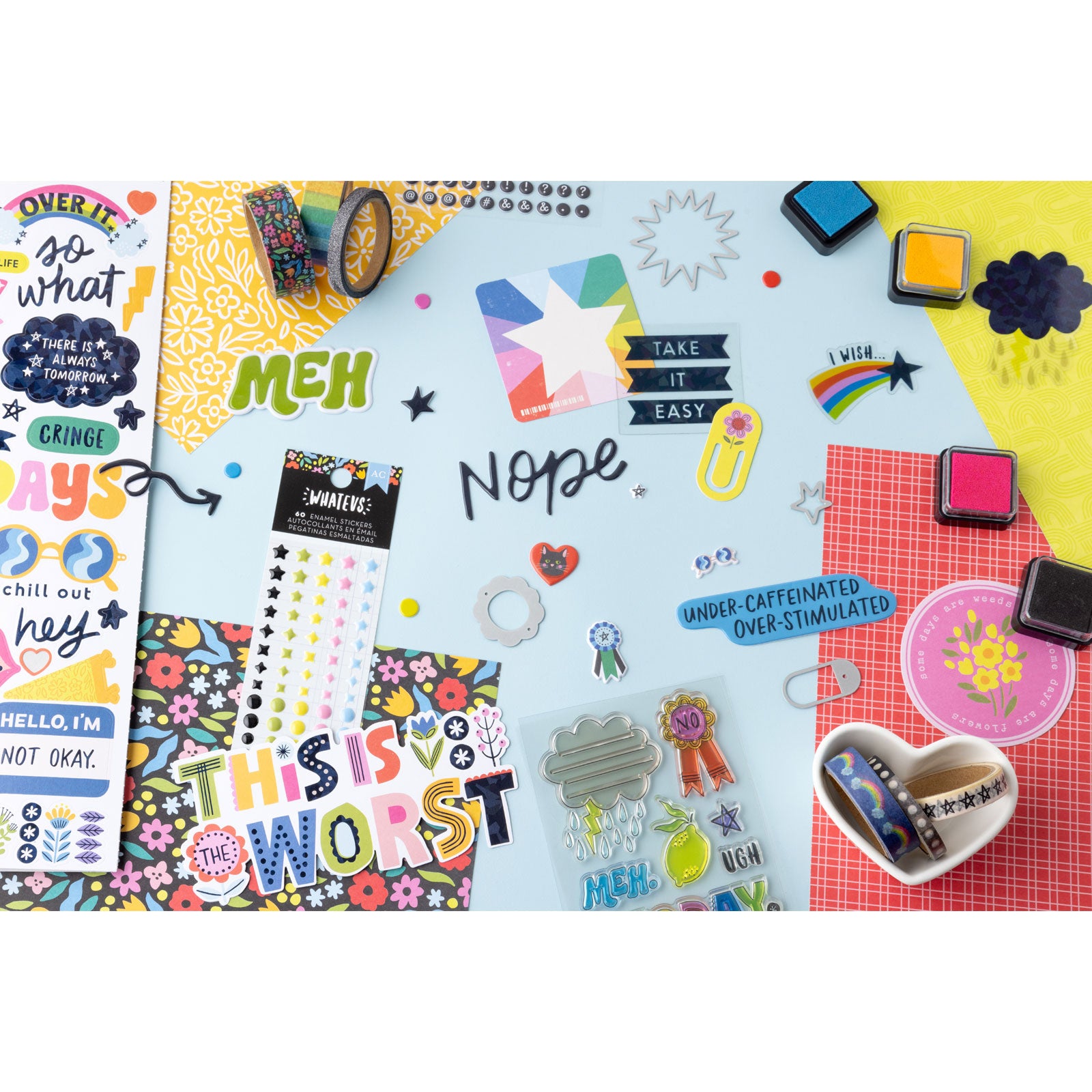 American Crafts Whatevs Washi Tape - 8 Pack