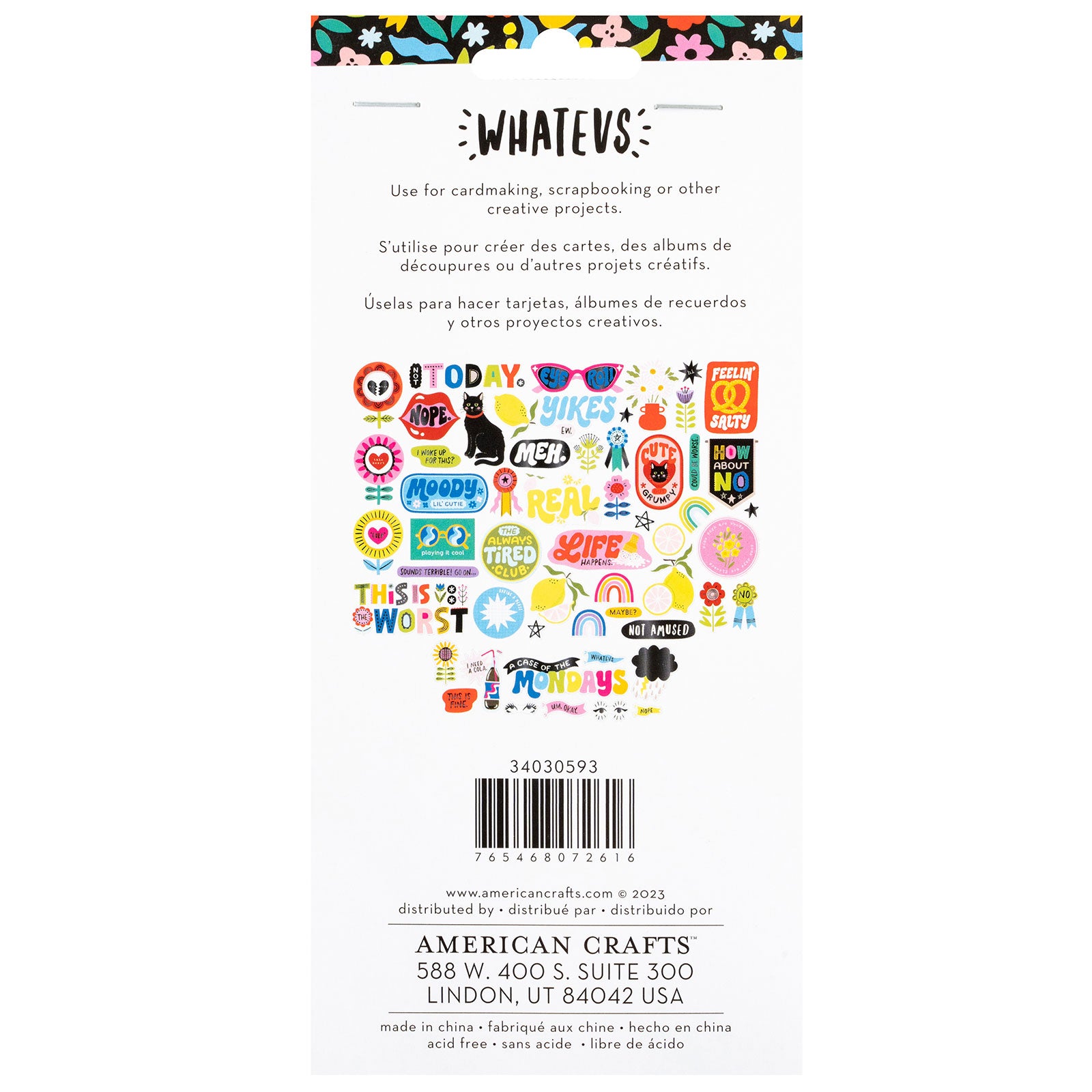 Whatevs Ephemera Icon Die Cut Shapes Set