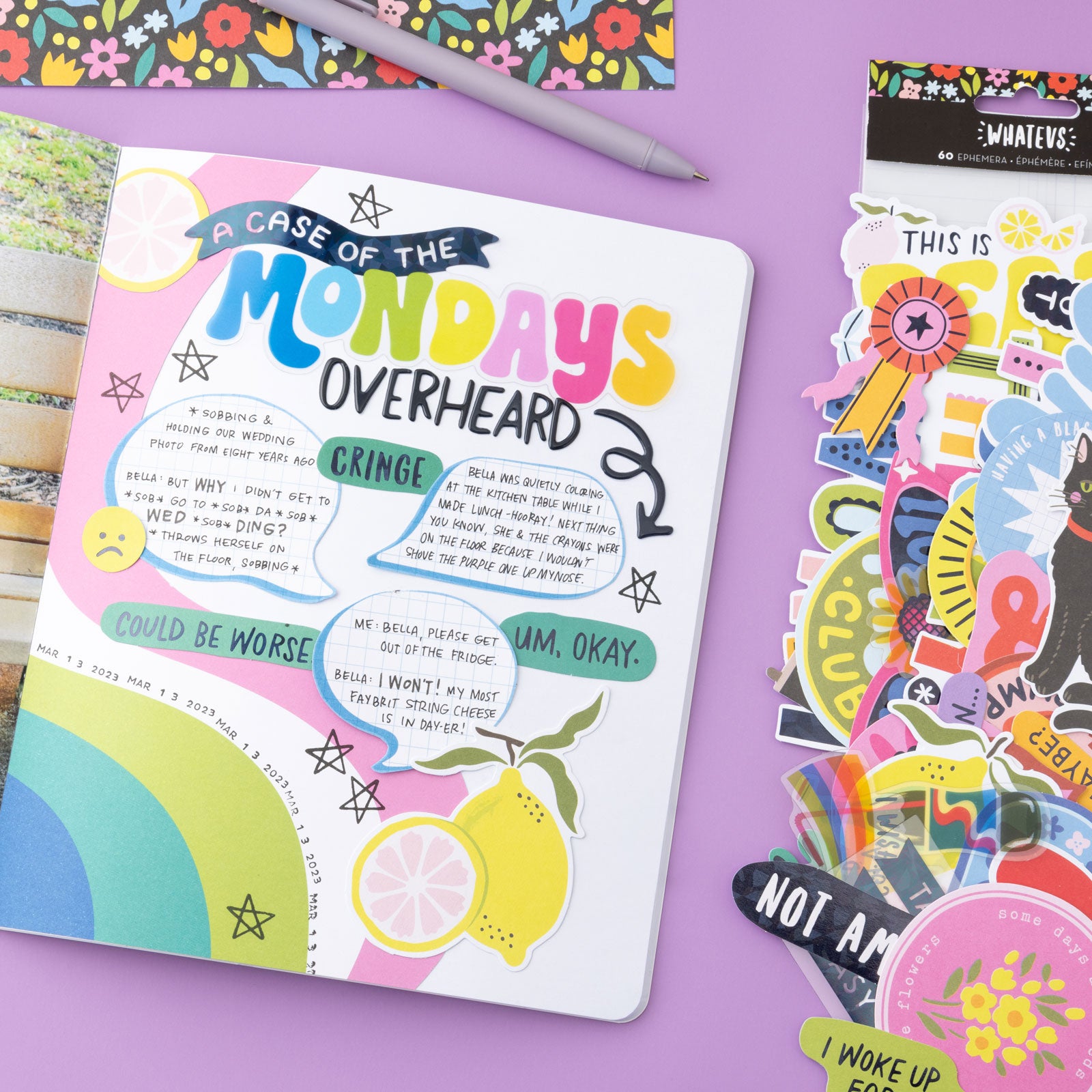 American Crafts Whatevs Ephemera Icon Die Cut Shapes - 60 Piece