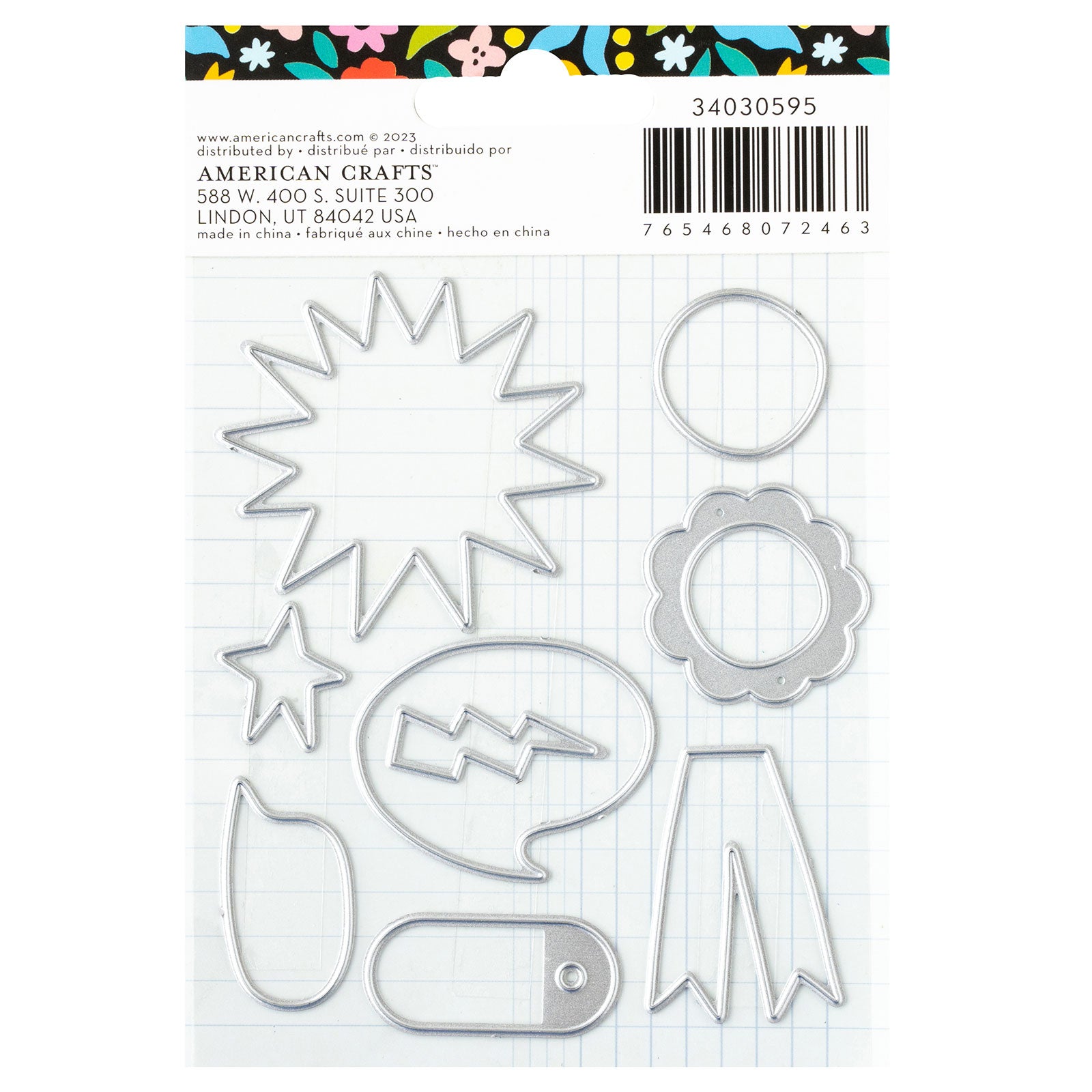 American Crafts Whatevs Metal Die Set - 8 Piece