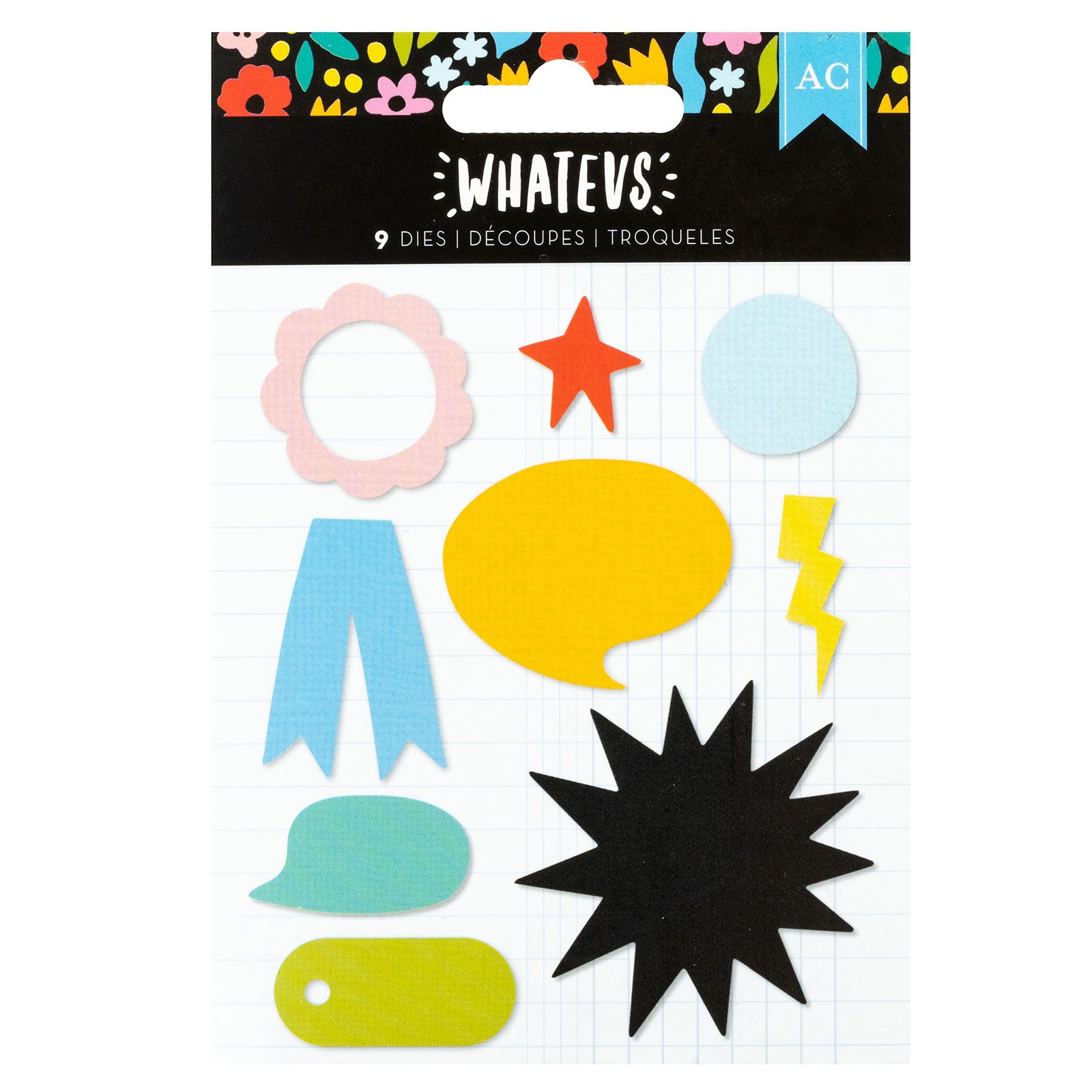 American Crafts Whatevs Metal Die Set - 8 Piece