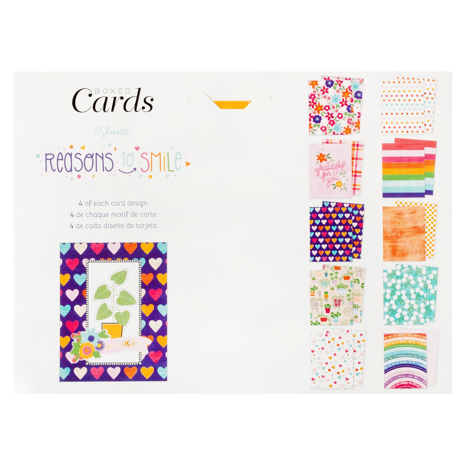 American Crafts A2 Cards with Envelopes - Shimelle Reasons To Smile, 40 pack