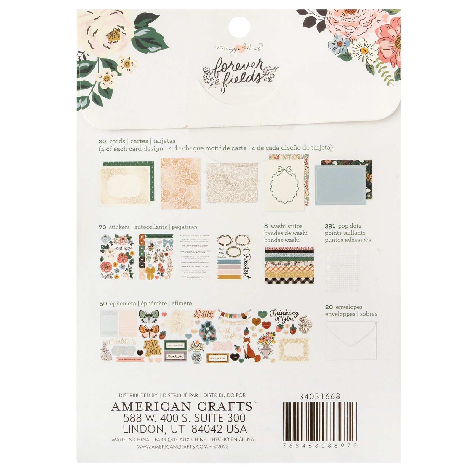 American Crafts Maggie Holmes Forever Fields Card Making Kit - 559 Piece