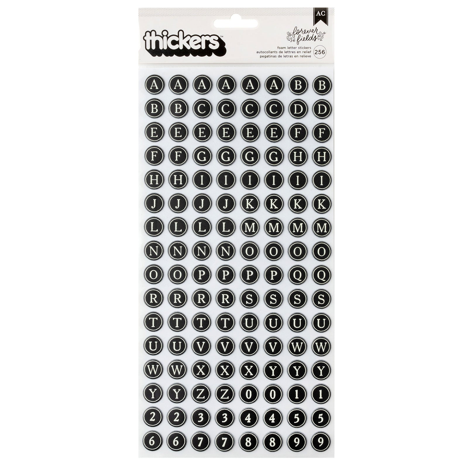 American Crafts Maggie Holmes Forever Fields Thickers Alphabet Stickers - 256 Piece