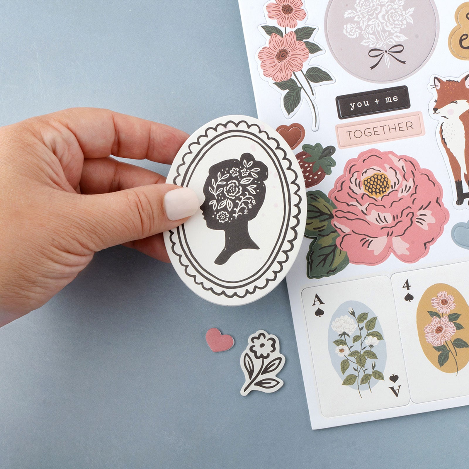 American Crafts Maggie Holmes Forever Fields Foam Stickers - 52 Piece