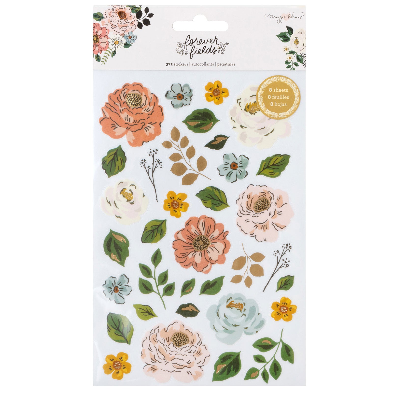 American Crafts Maggie Holmes Forever Fields Sticker Book - 375 Piece