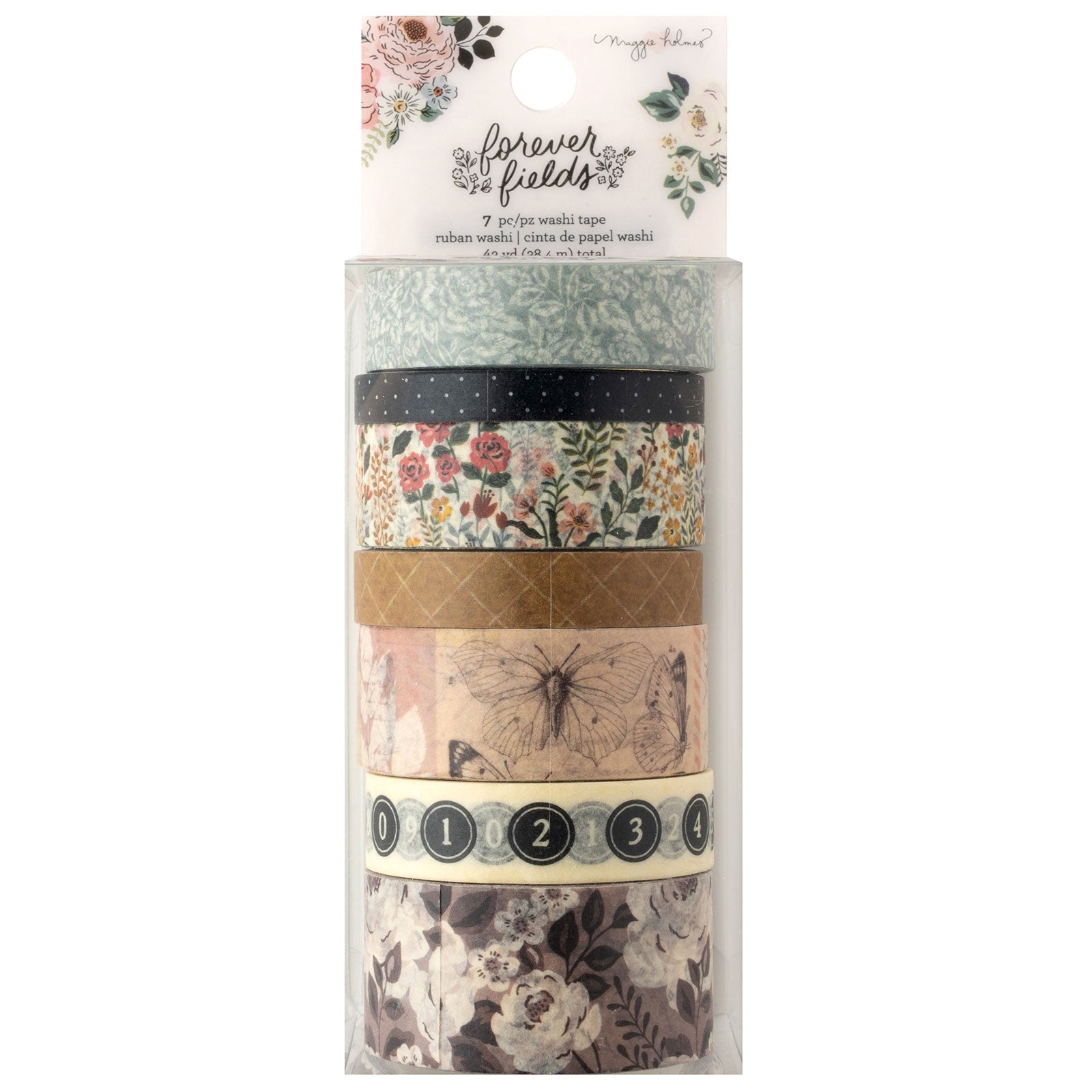American Crafts Maggie Holmes Forever Fields Washi Tape - 7 Piece