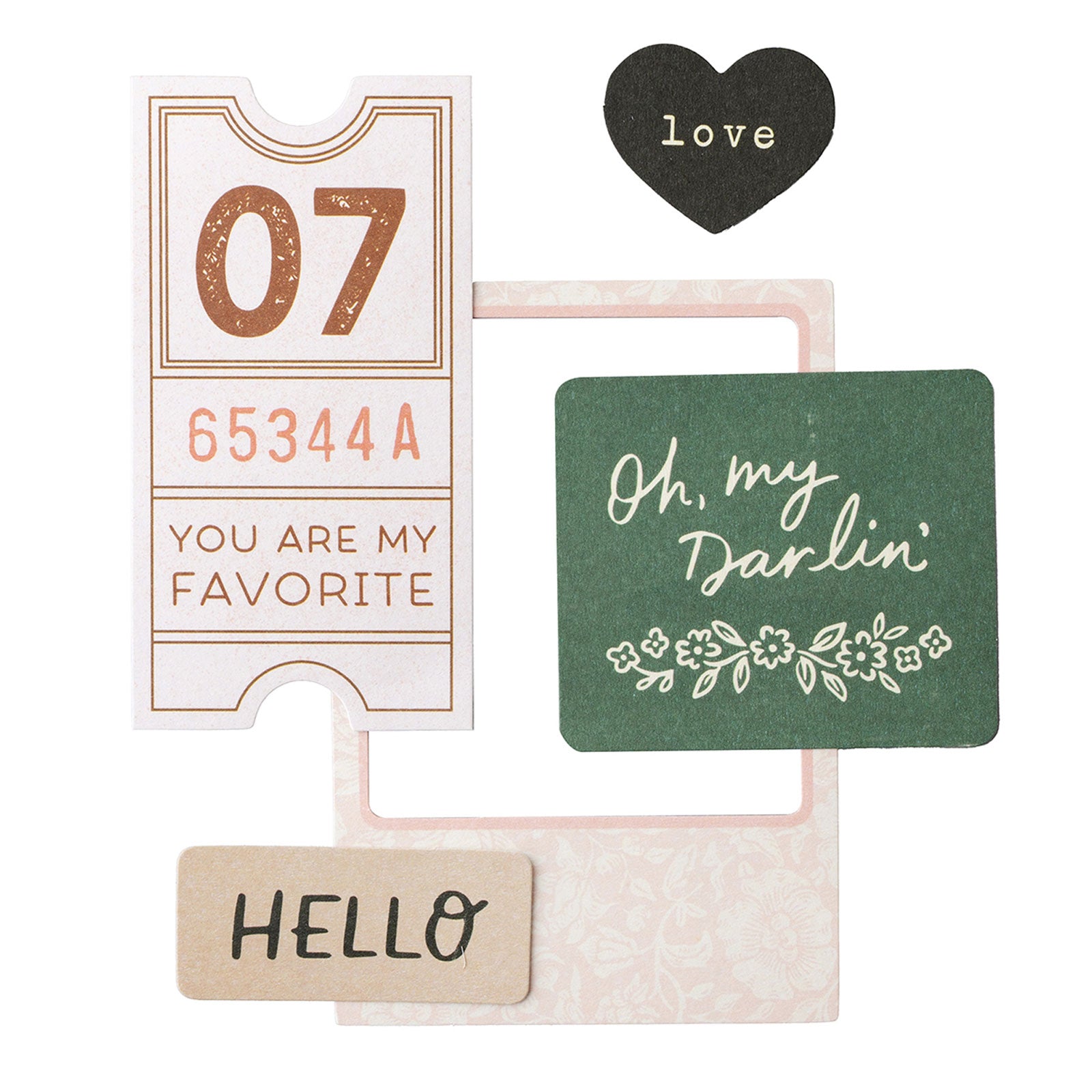 American Crafts Maggie Holmes Forever Fields Journaling Ephemera Icon Die Cut Shapes - 48 Piece