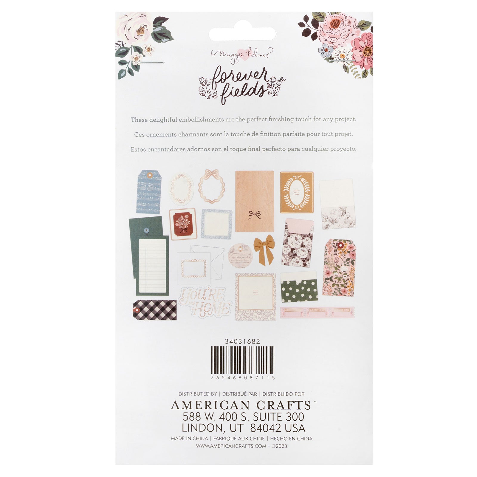 American Crafts Maggie Holmes Forever Fields Stationery Pack - 19 Piece