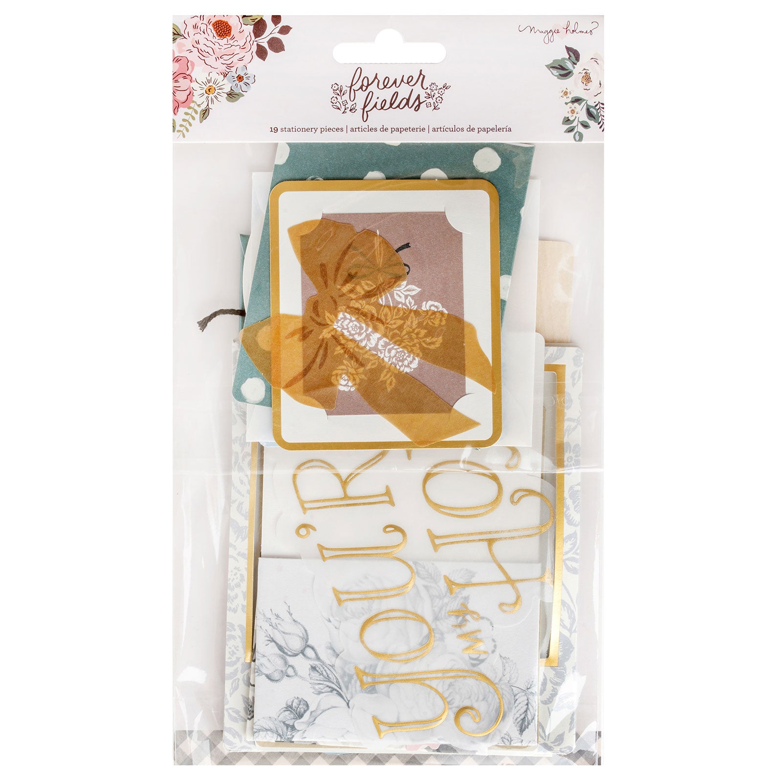 American Crafts Maggie Holmes Forever Fields Stationery Pack - 19 Piece