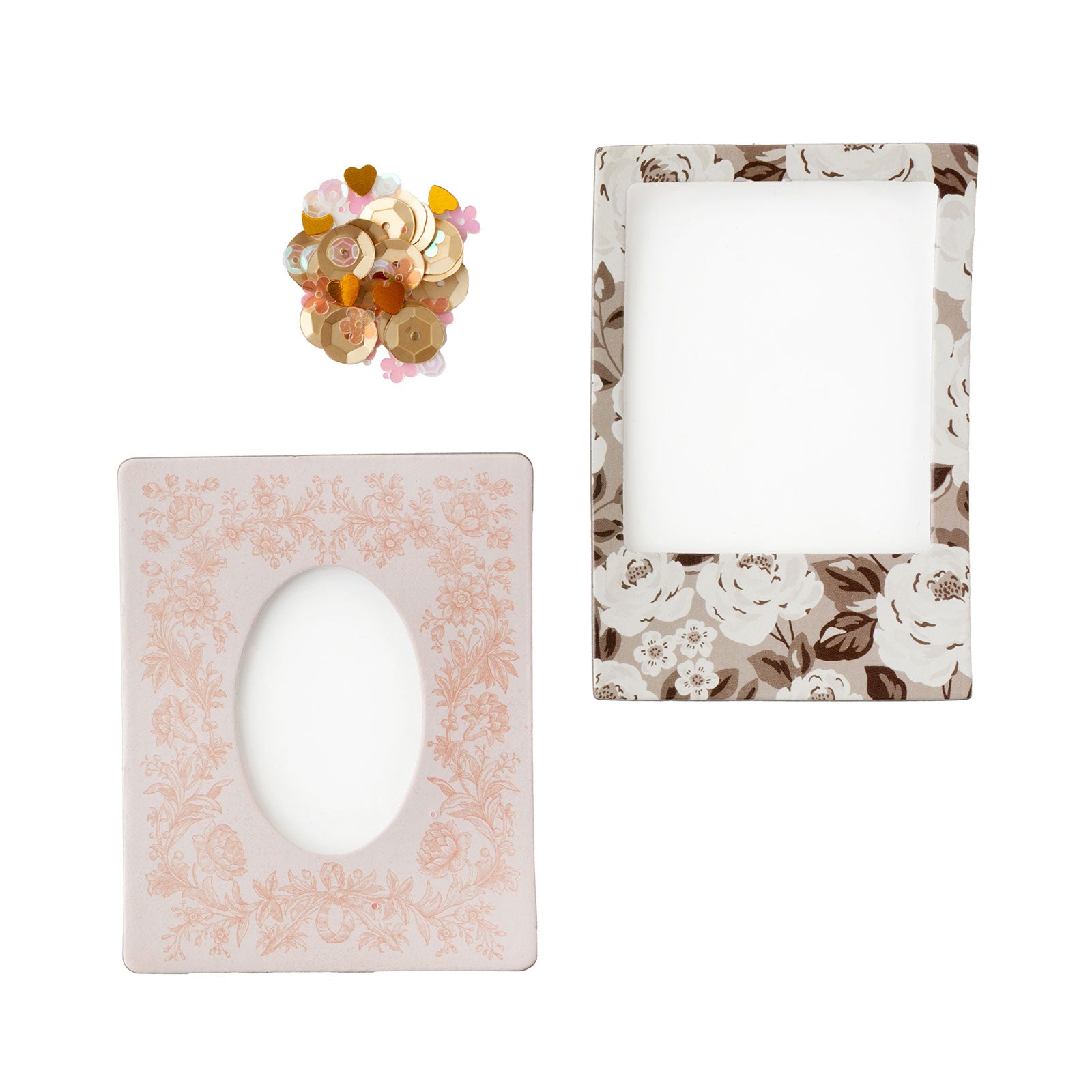 American Crafts Maggie Holmes Forever Fields Shaker Frames with 0.2 oz Sequins - Makes 8