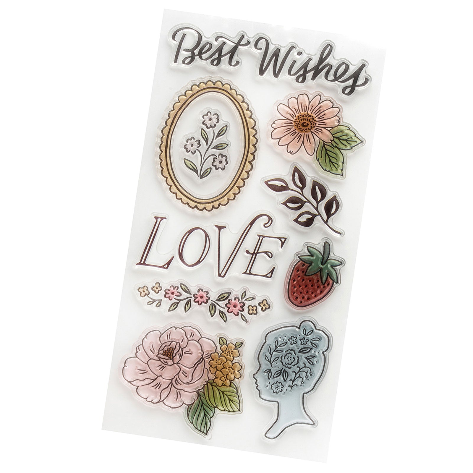 American Crafts Maggie Holmes Forever Fields Acrylic Stamps - 10 Piece