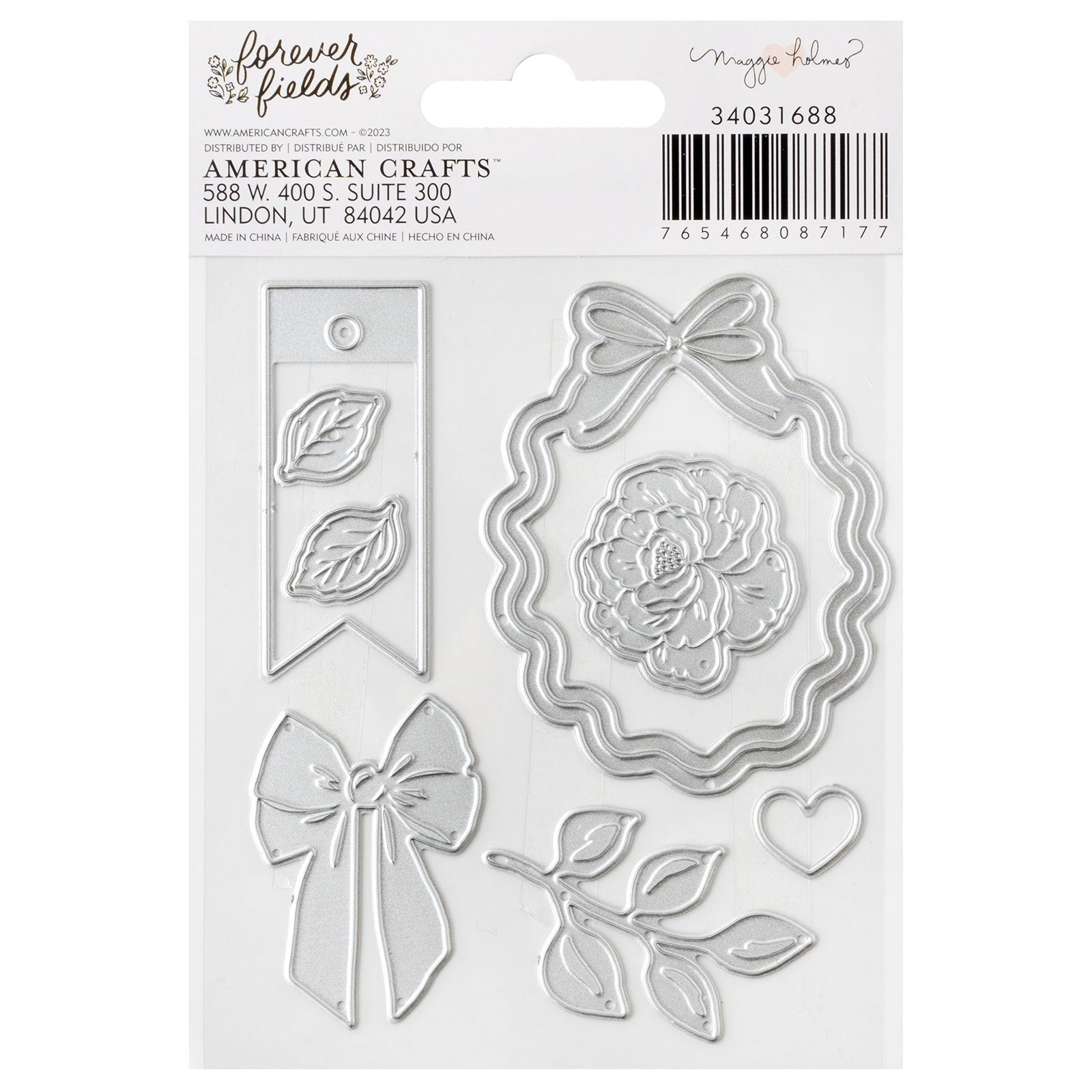 American Crafts Maggie Holmes Forever Fields Metal Die Set - 8 Piece