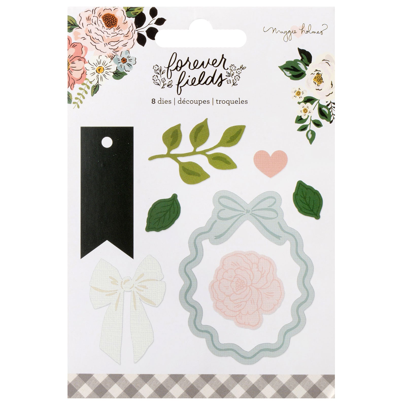 American Crafts Maggie Holmes Forever Fields Metal Die Set - 8 Piece