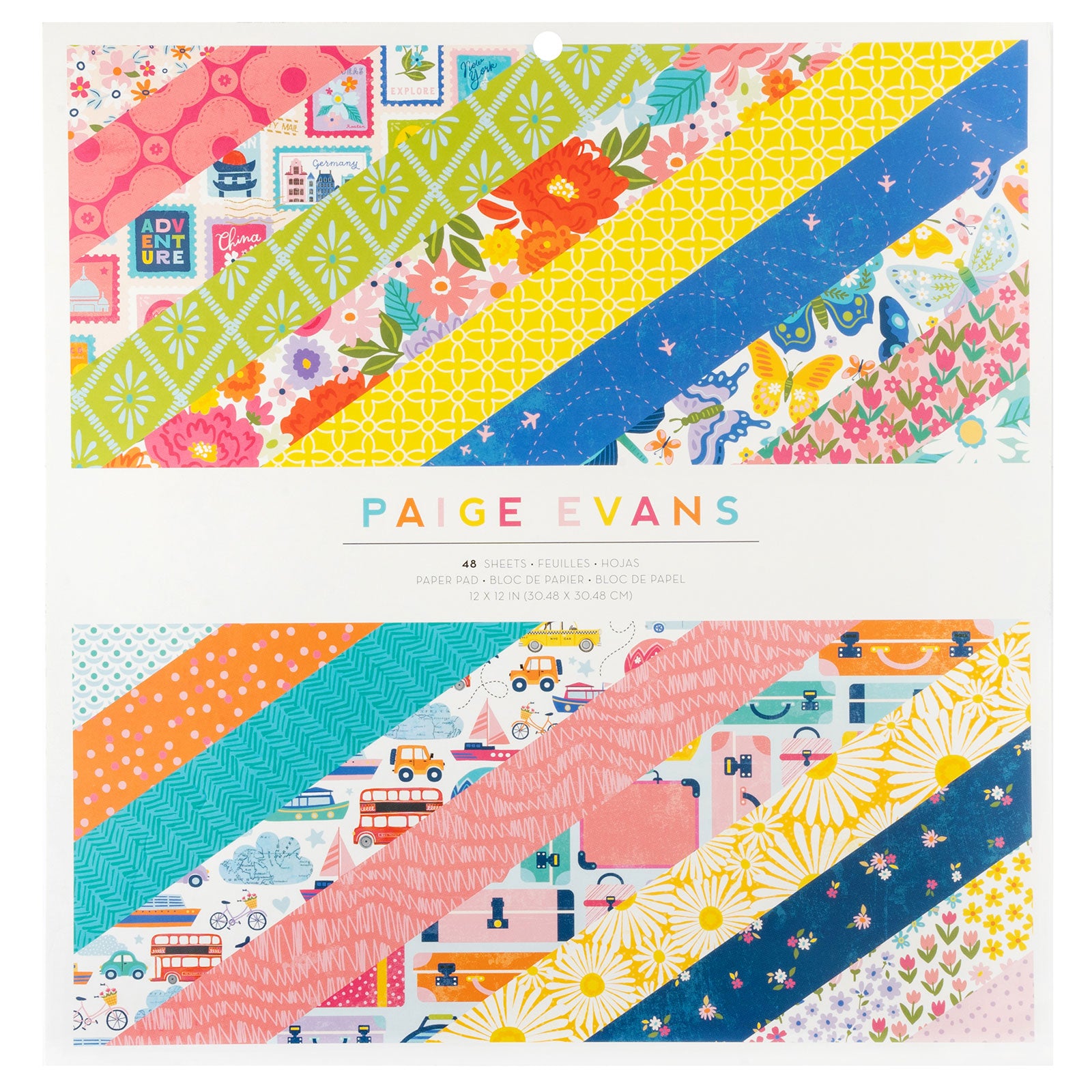 Paige Evans Adventurous Single-Sided Paper Pad 12x12"-48 Sheets