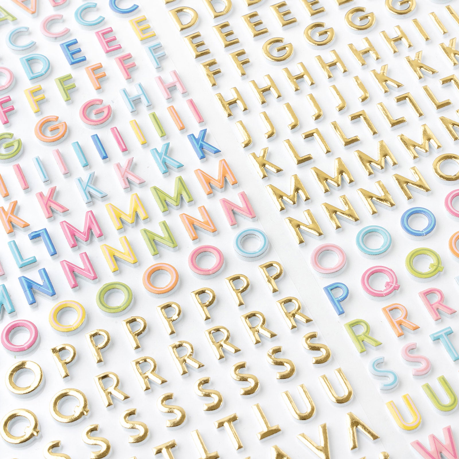 American Crafts Paige Evans Adventurous Thickers Alphabet Mini Stickers - 494 Piece