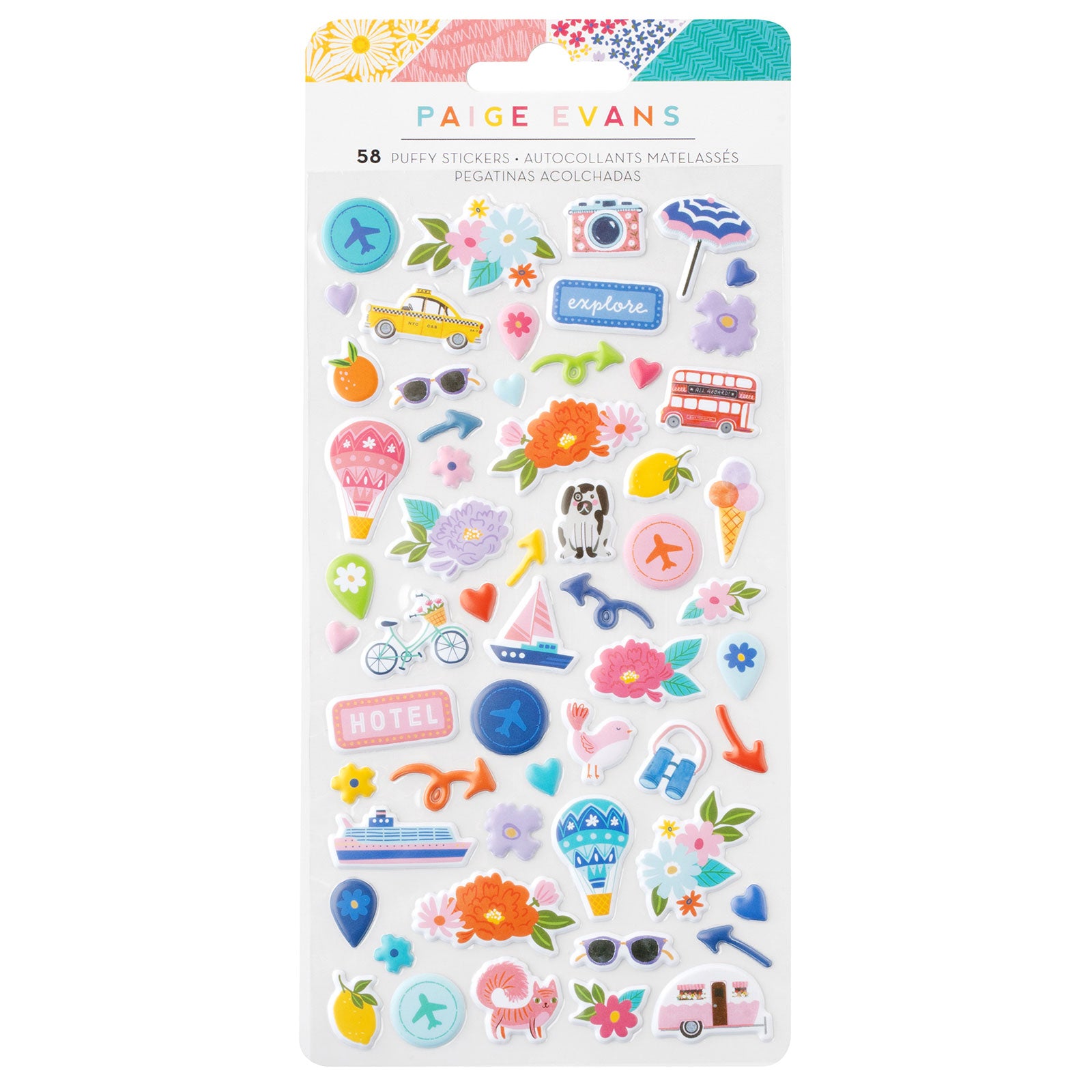 Paige Evans Adventurous Puffy Sticker Set