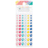 Front of packaging for American Crafts Paige Evans Adventurous Enamel Dot Stickers - 60 Piece