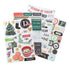 Four sheets of sticks from the American Crafts Vicki Boutin Wrapped in Ribbons Sticker Book - 262 Piece