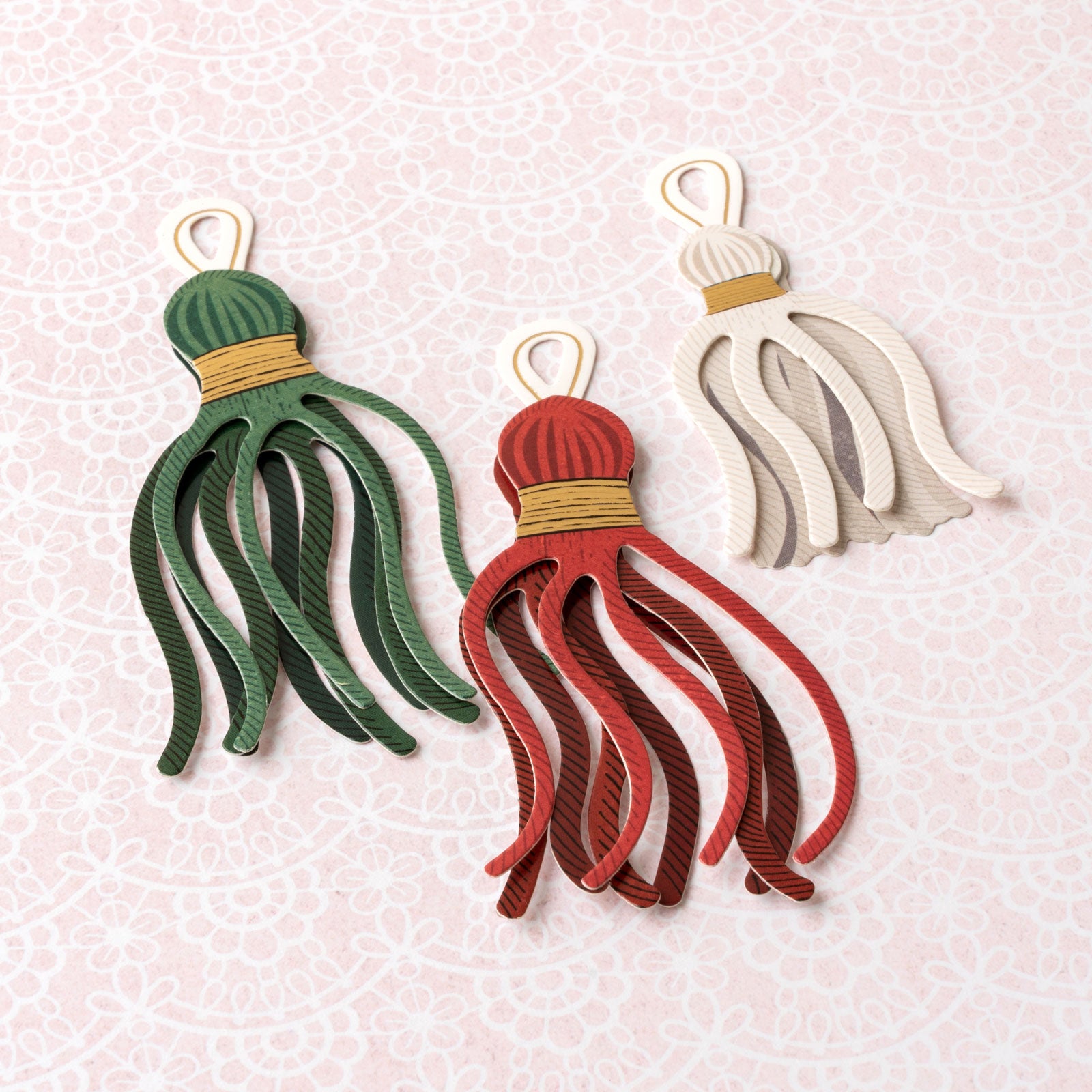 Vicki Boutin Wrapped in Ribbons Layered Tassel Stickers - 6 Piece