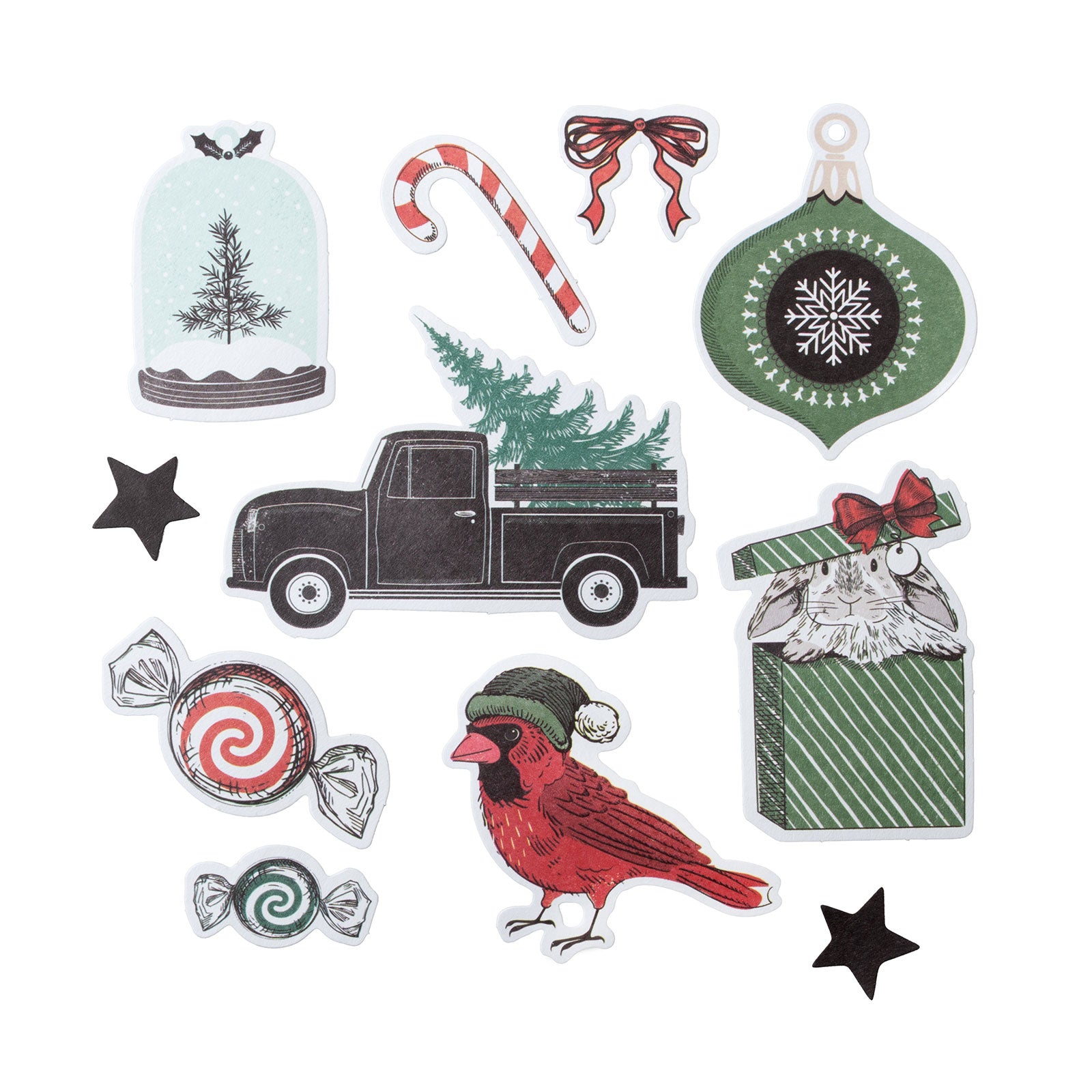 American Crafts Vicki Boutin Wrapped in Ribbons Cardstock & Vellum Ephemera Set pieces