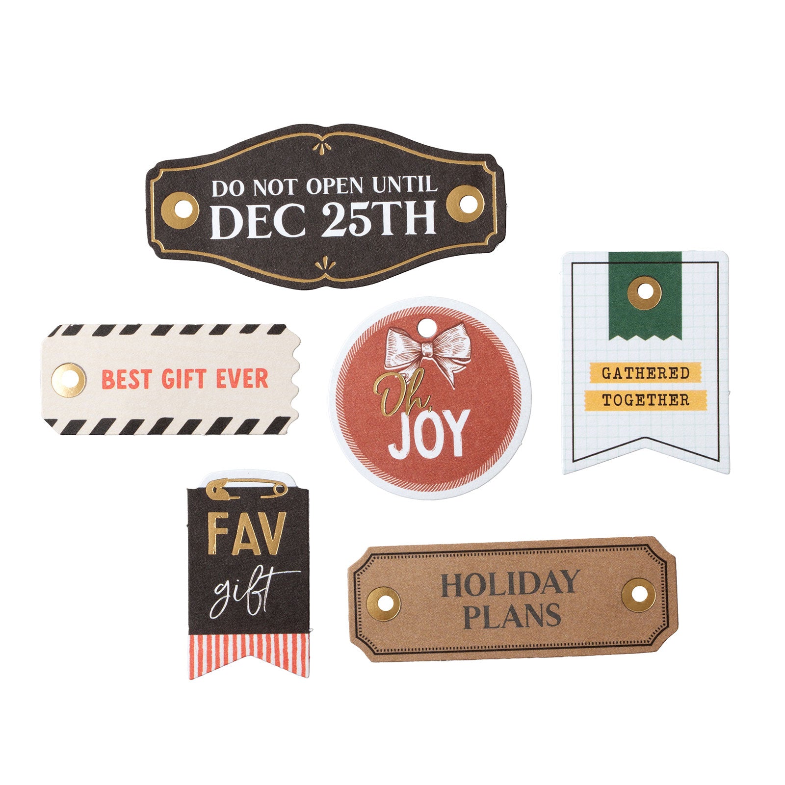 American Crafts Vicki Boutin Wrapped in Ribbons Cardstock Journaling Ephemera Set pieces