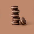 Load image into Gallery viewer, Sweetshop Chocolate Gluten Free Macaron Baking Kit on brown background
