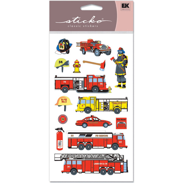 Sticko Stickers - Fire Department, 15pcs