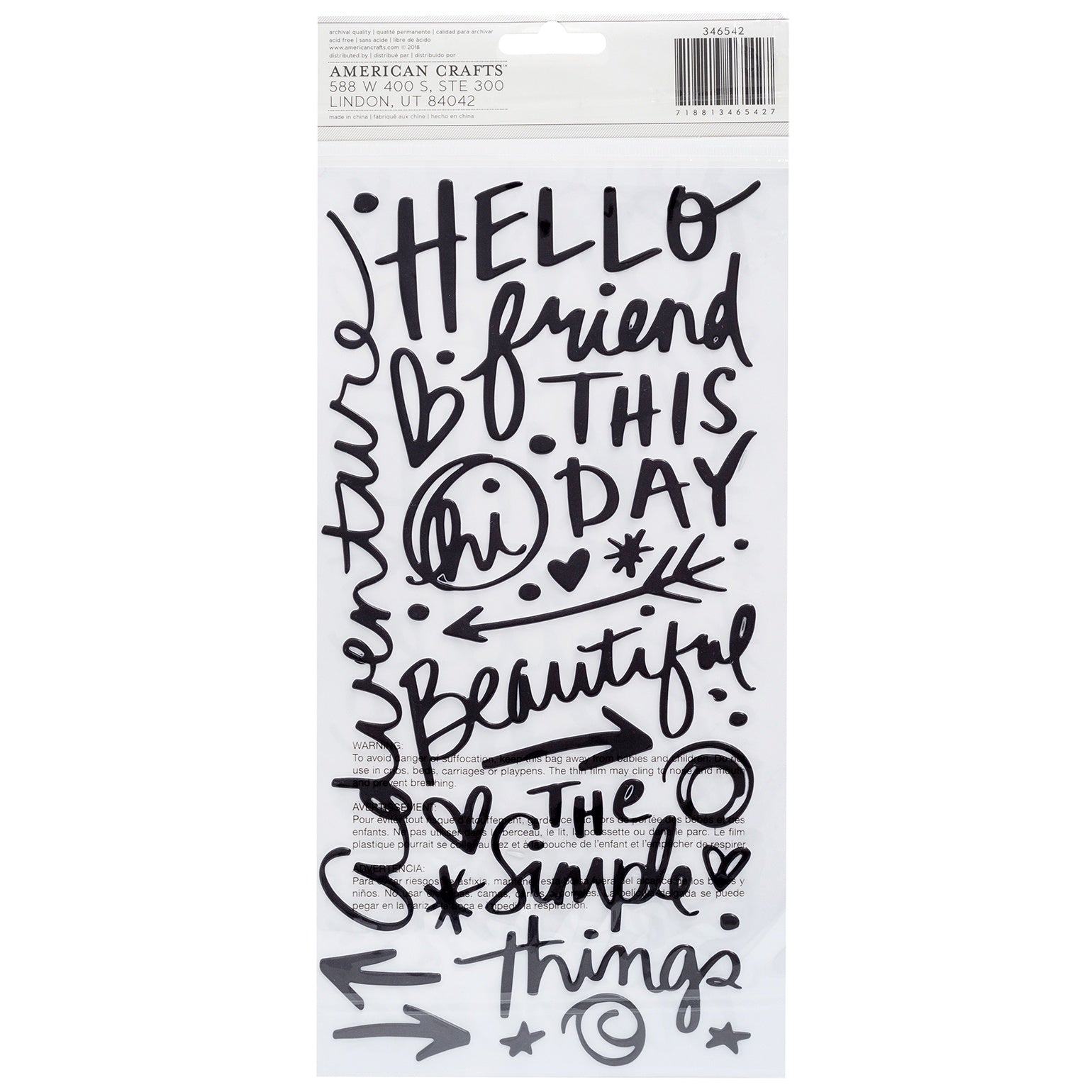 Vicki Boutin Thickers Stickers - Field Notes Phrases, Black
