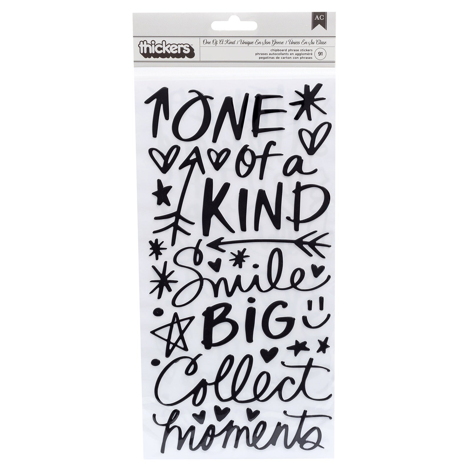 Vicki Boutin Thickers Stickers - Field Notes Phrases, Black