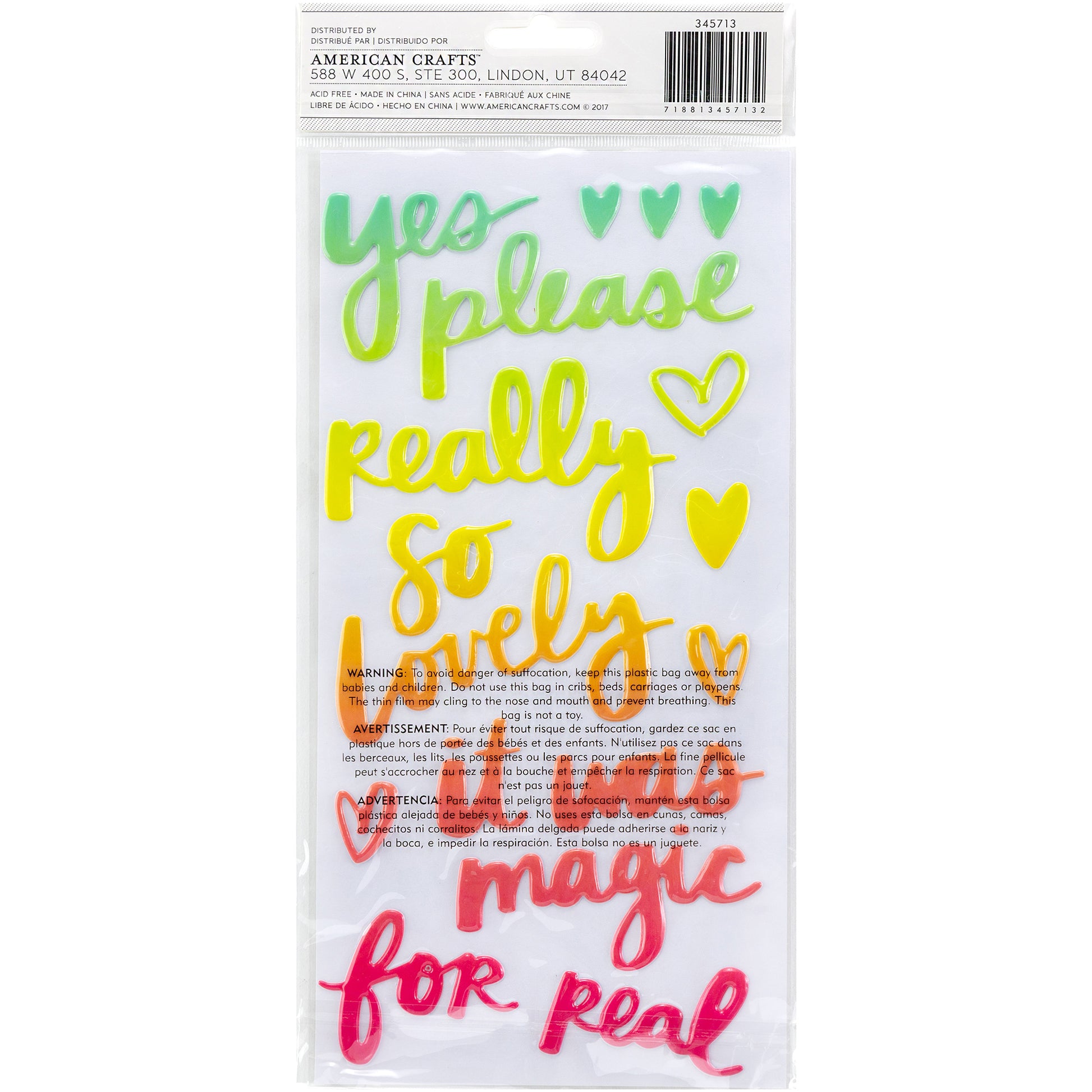 Sunshine & Good Times Thickers Let's Dance Puffy Stickers, 35 pcs