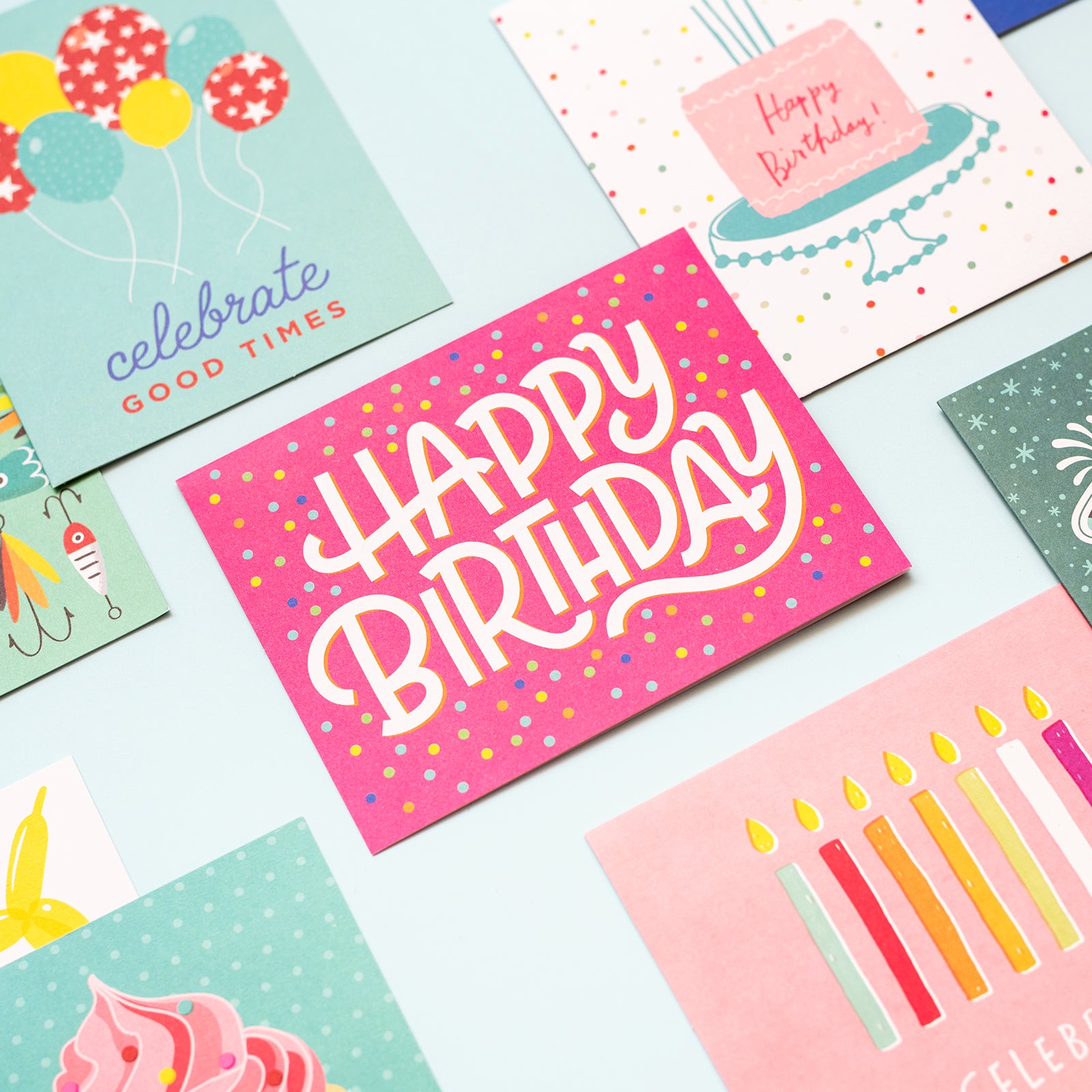 American Crafts A2 Cards W/Envelopes 4"X6" 40/Box-Blank - Birthday