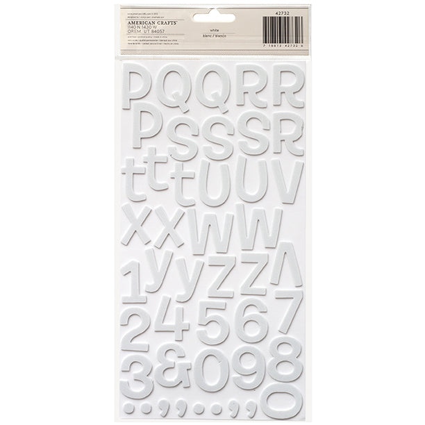 AC Foam Alphabet Stickers - Rootbeer Float, White, 92pcs