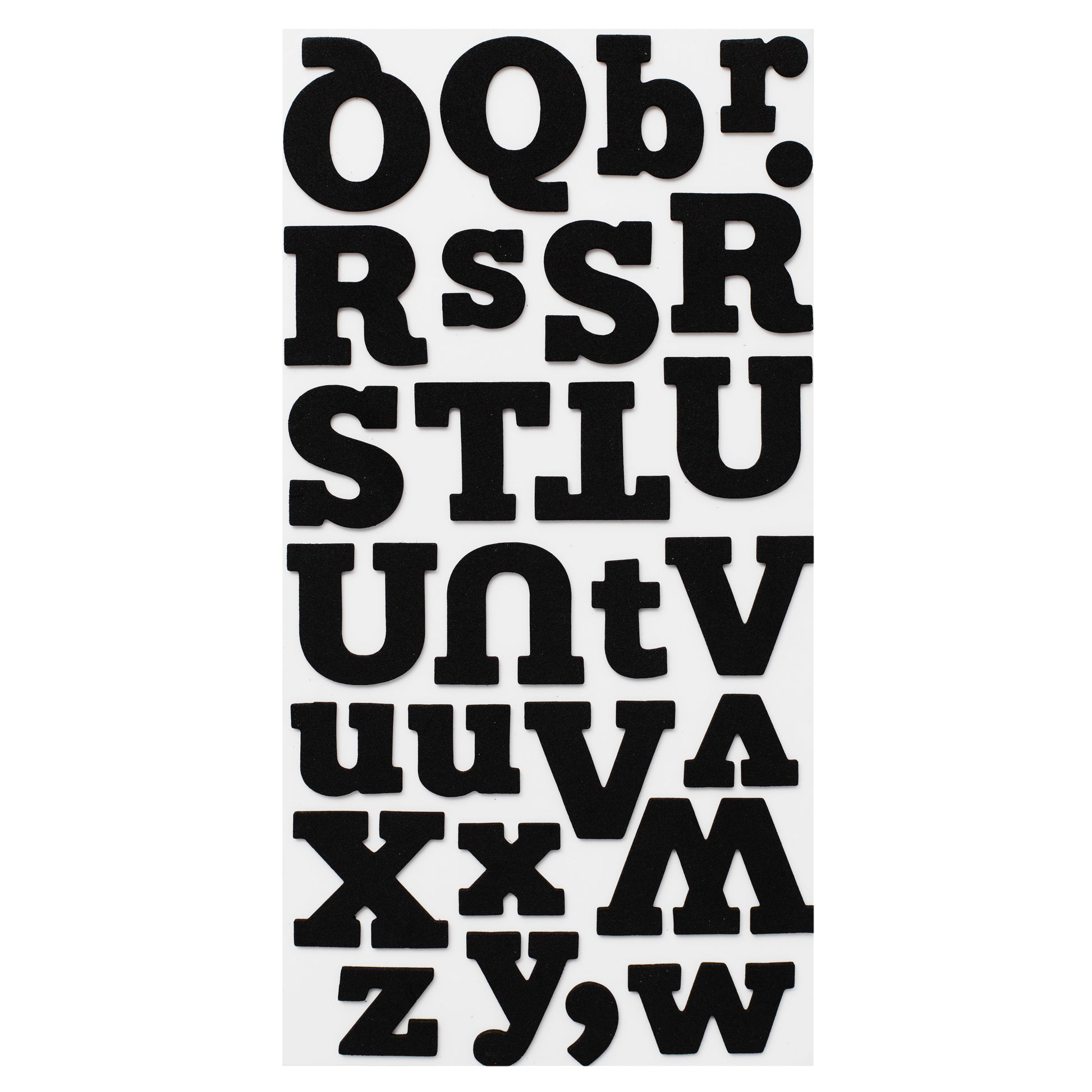 Thickers Eric Foam Stickers - Black, 163 Pieces