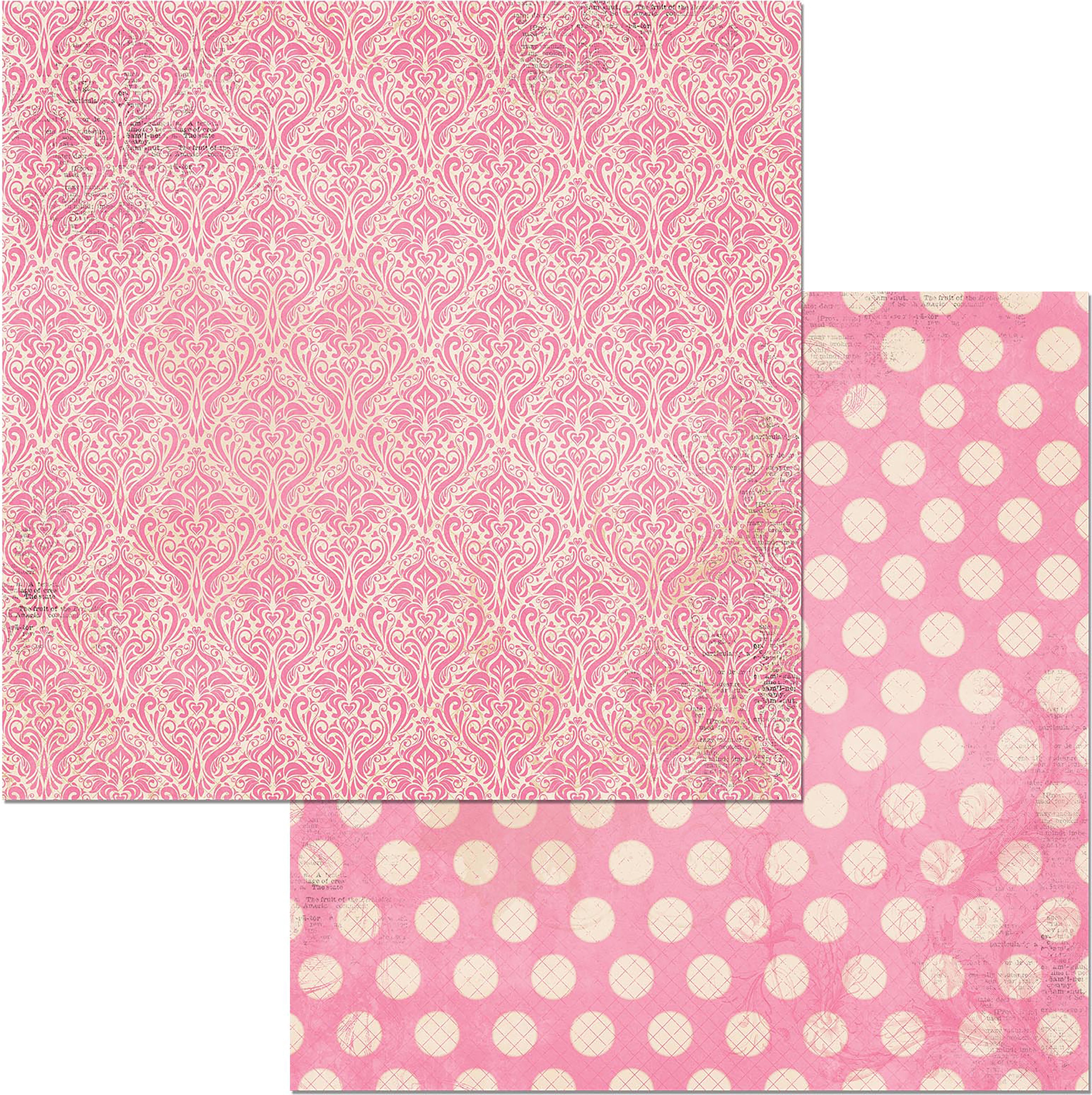 BoBunny Double Dot Damask Double-Sided Cardstock 12"X12" – American Crafts