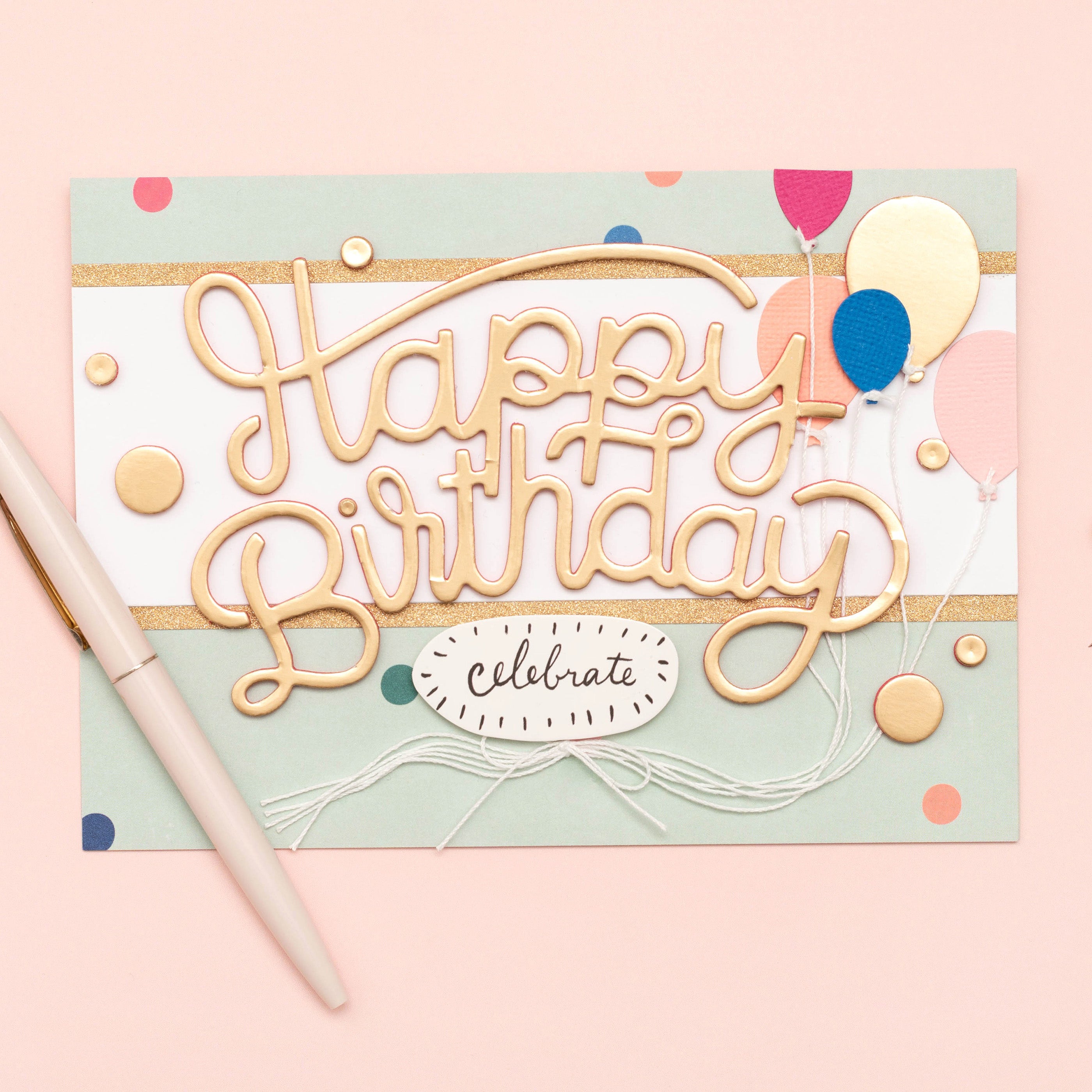 Thickers Confetti Wishes Get Together Phrase Stickers - 64 pieces