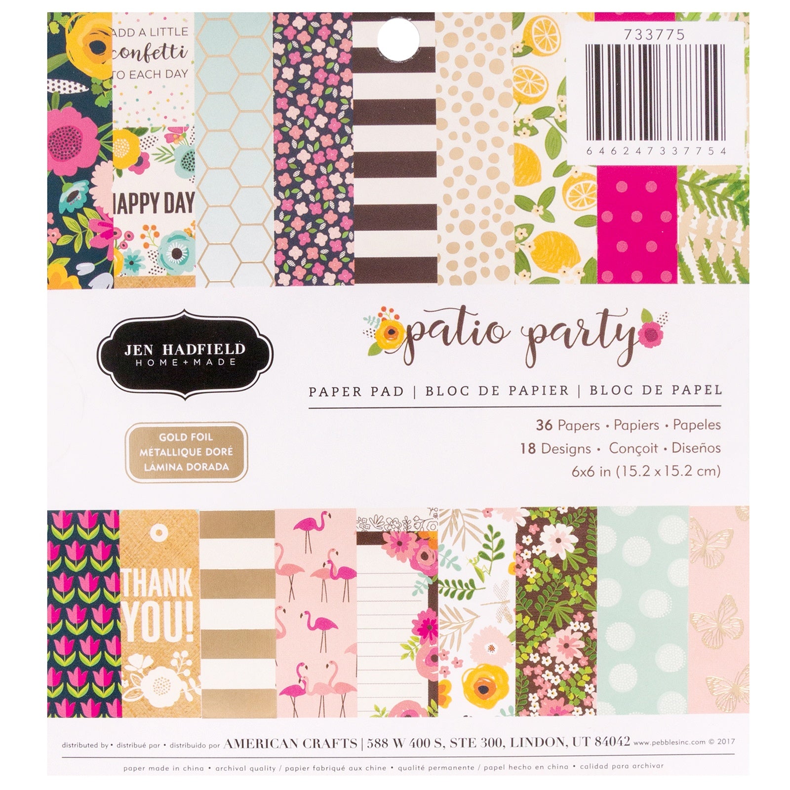 Pebbles Patio Party Single-Sided 6x6" Paper Pad