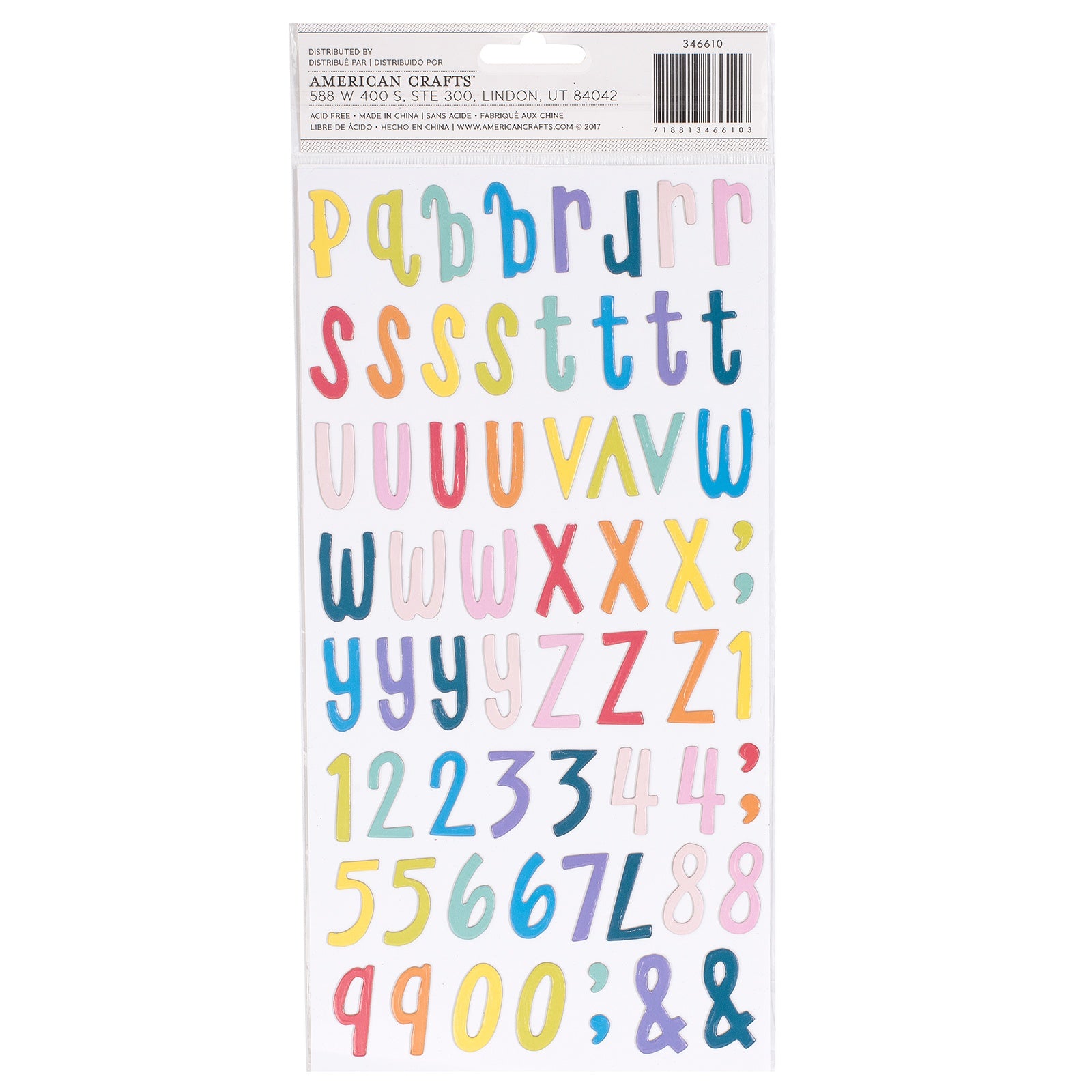 Shimelle Box Of Crayons Thickers - Alphabet, 135 stickers