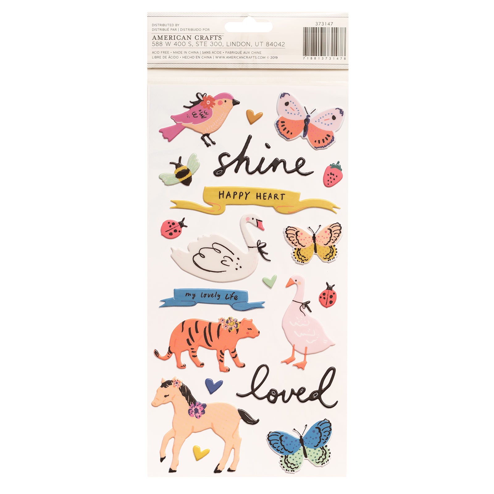 American Crafts Big Top Dreams Thickers Stickers 5.5X11 212/Pkg - Alpha/Puffy | LoveCrafts