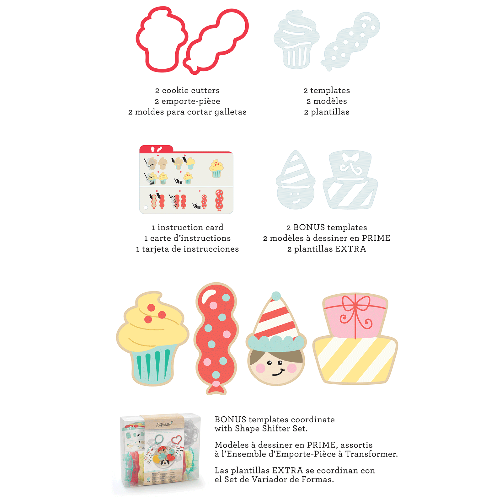 Sweet Sugarbelle Celebration Cookie Cutters