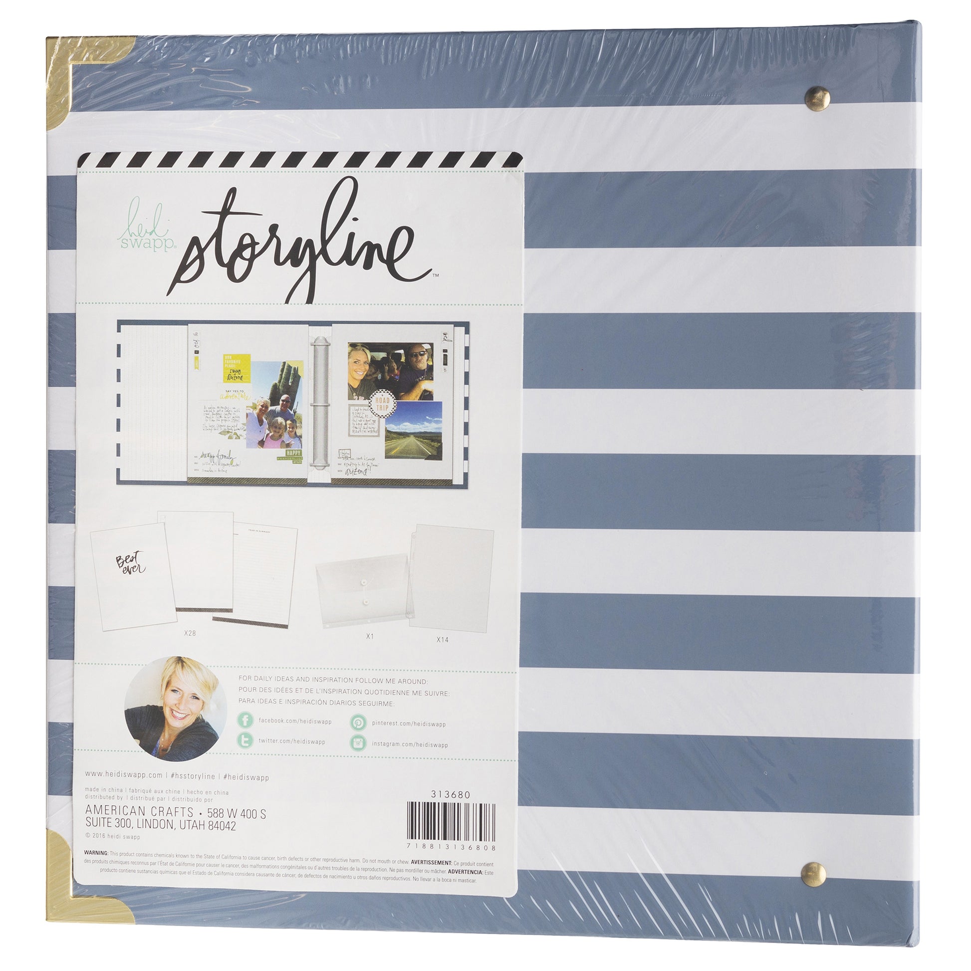 Heidi Swapp Storyline2 8.5x11" D-Ring Album - Watercolor