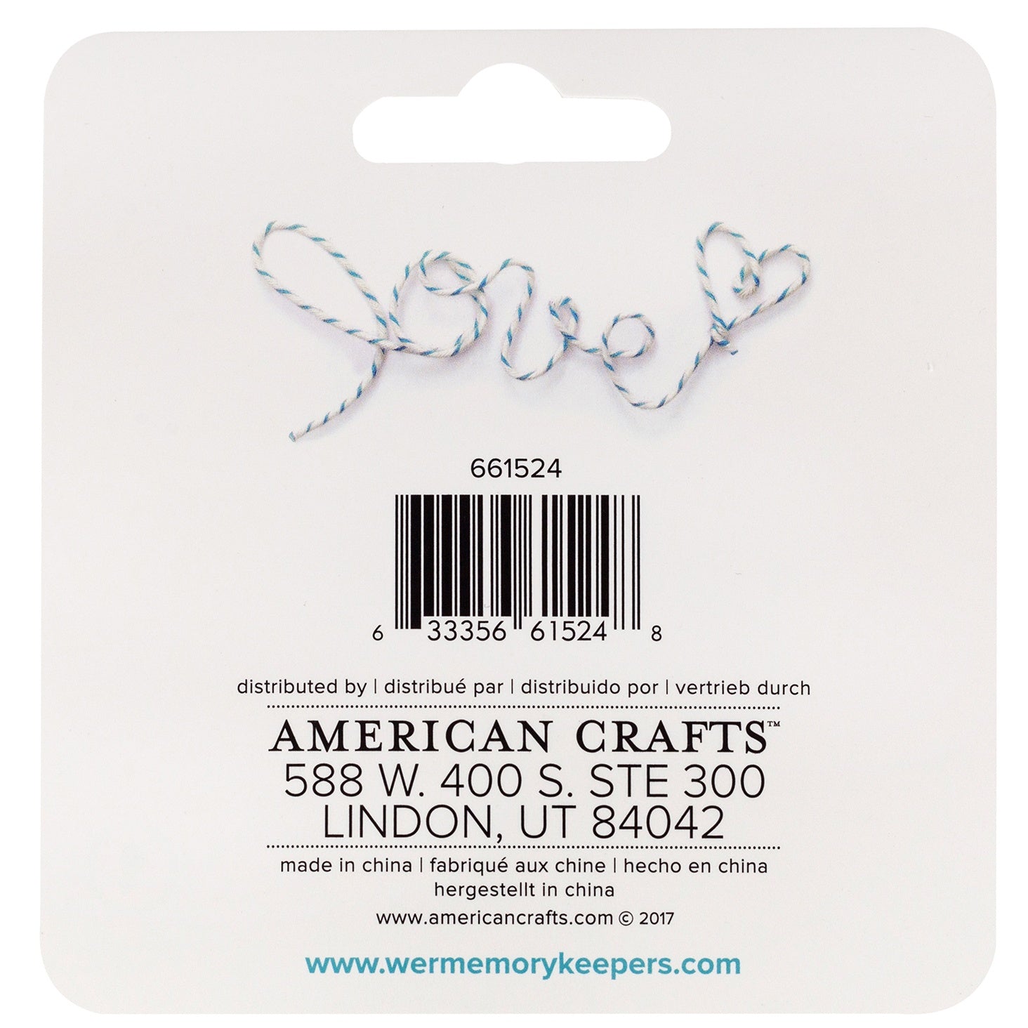 We R Makers Happy Jig Baker's Twine Wire - Blue, 3 yards