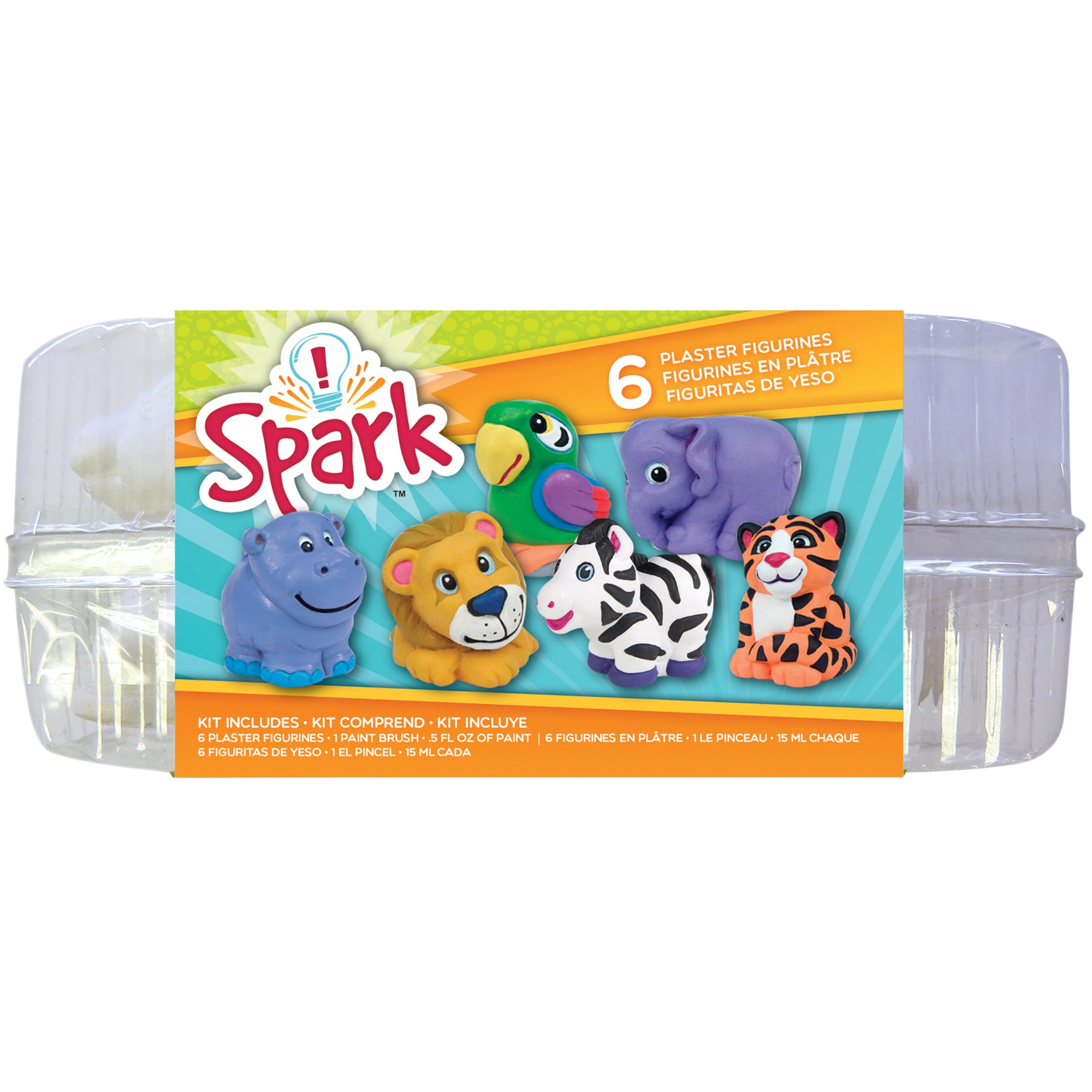 Spark Plaster Paint Your Own Zoo Animals Kit - Makes 6