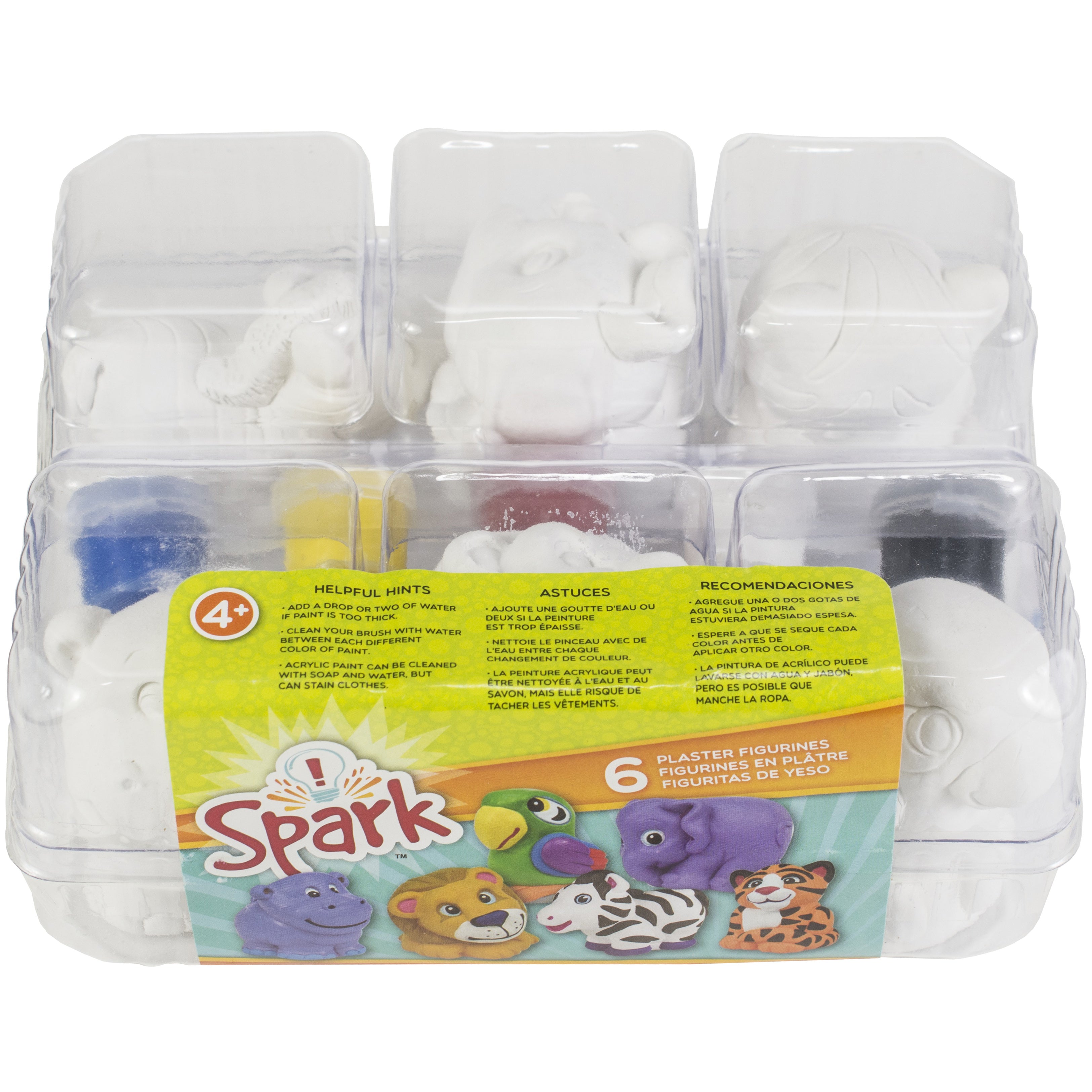 Spark Plaster Paint Your Own Zoo Animals Kit - Makes 6