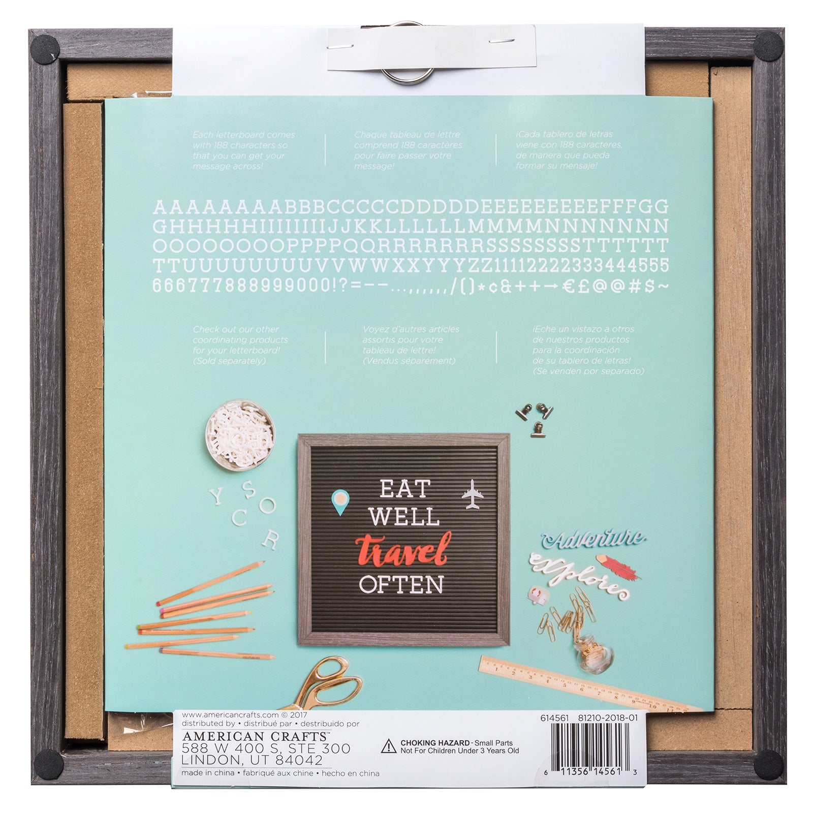 DCWV Framed Black Letterboard