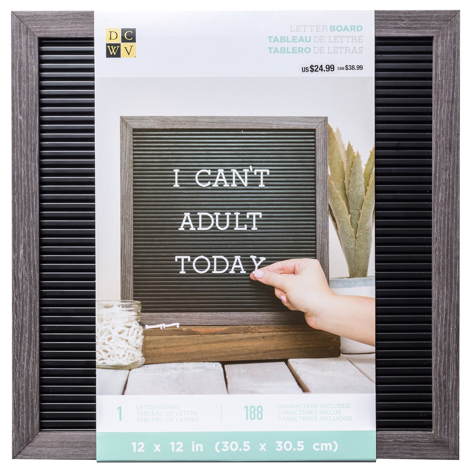 DCWV Framed Black Letterboard