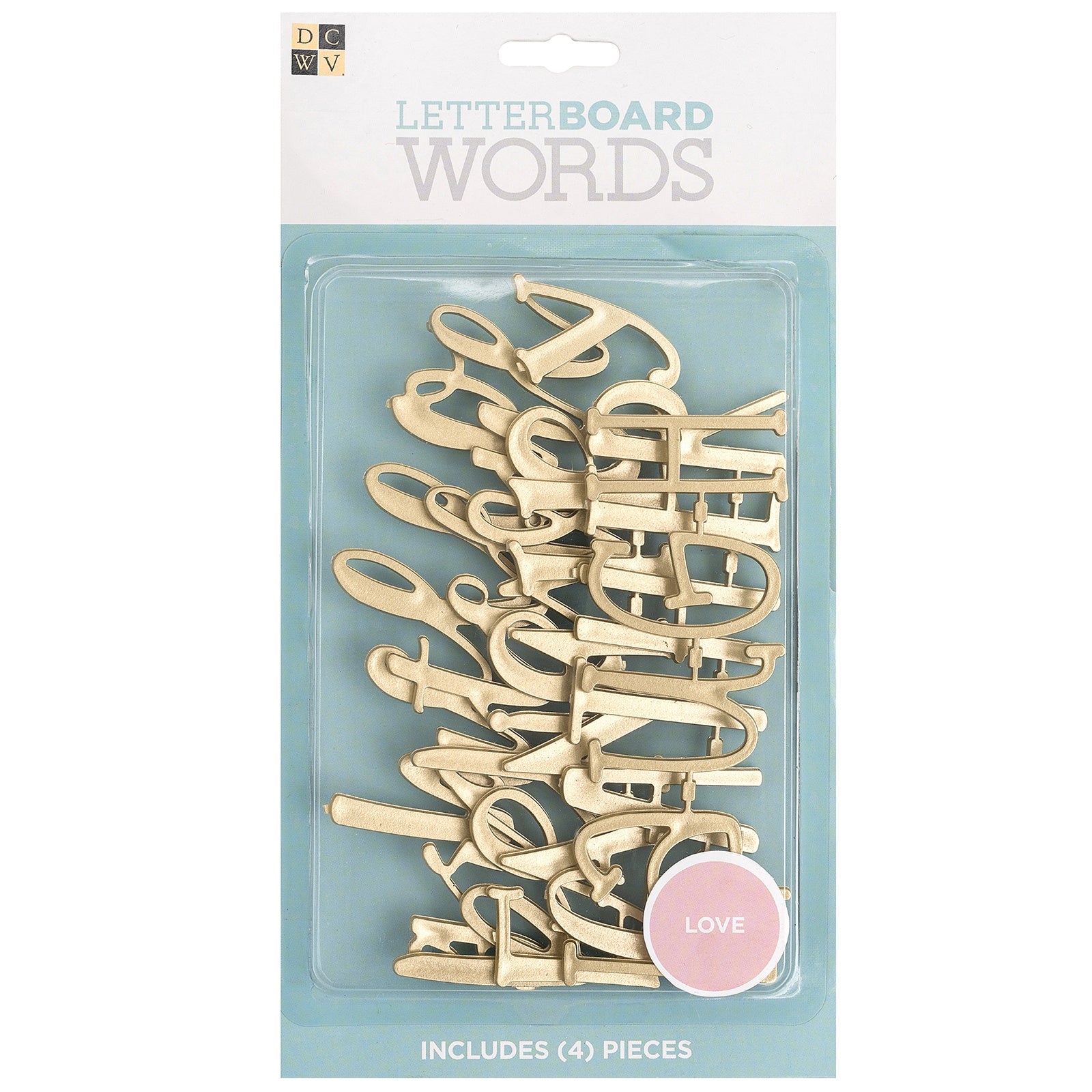 DCWV Home Gold Foil Letterboard Words Set